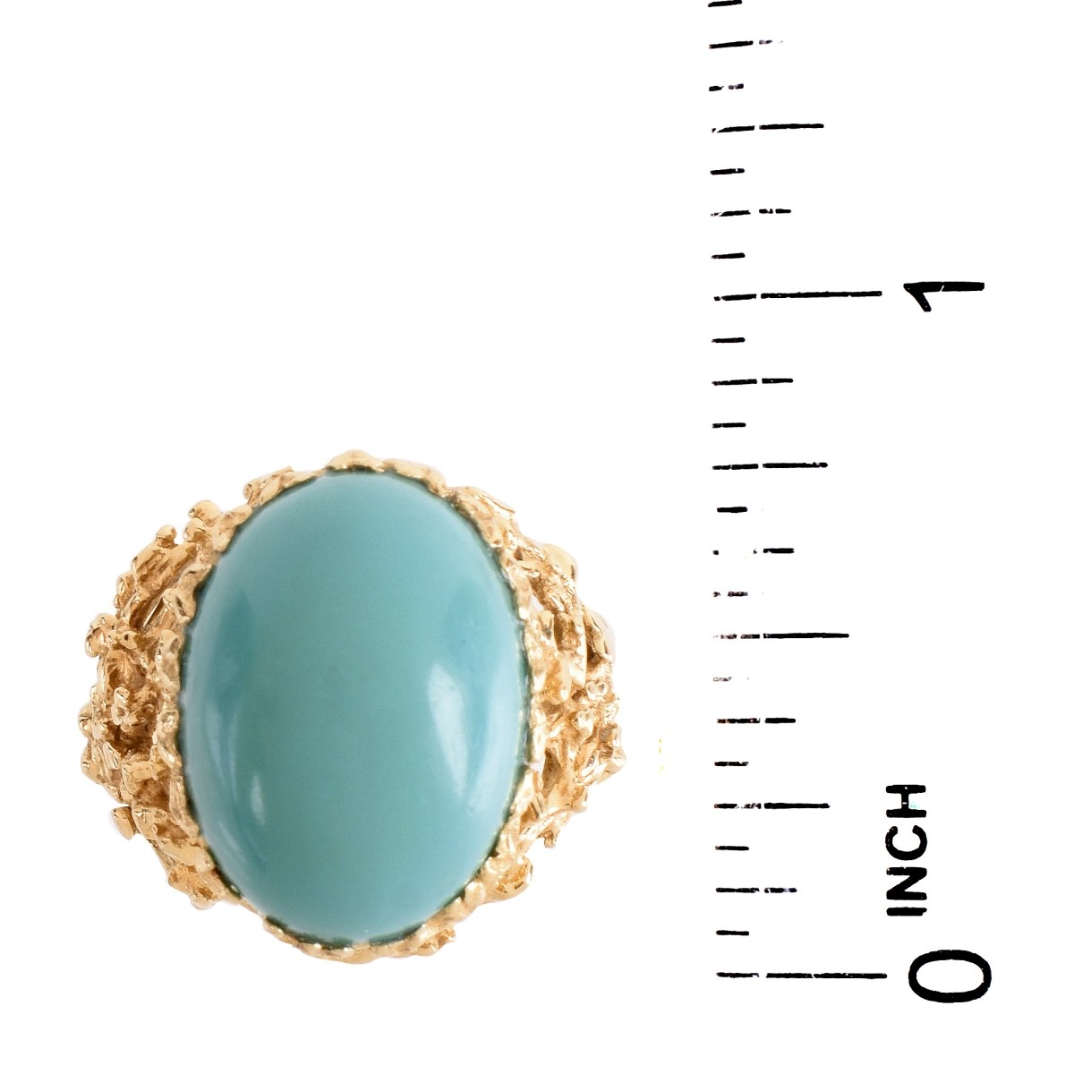 Vintage Persian Turquoise and 14K Ring