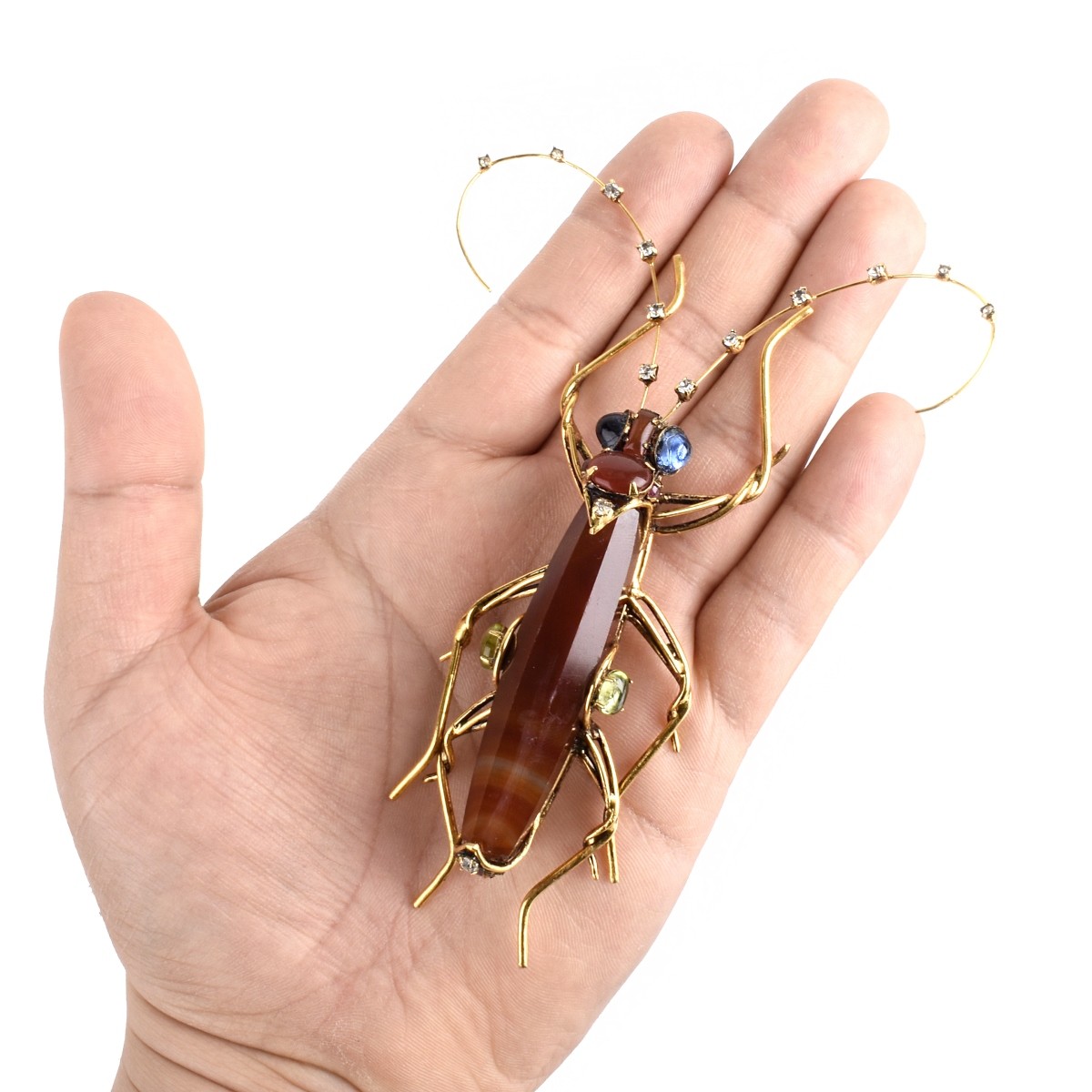 Iradj Moini Large Grass Hopper Brooch