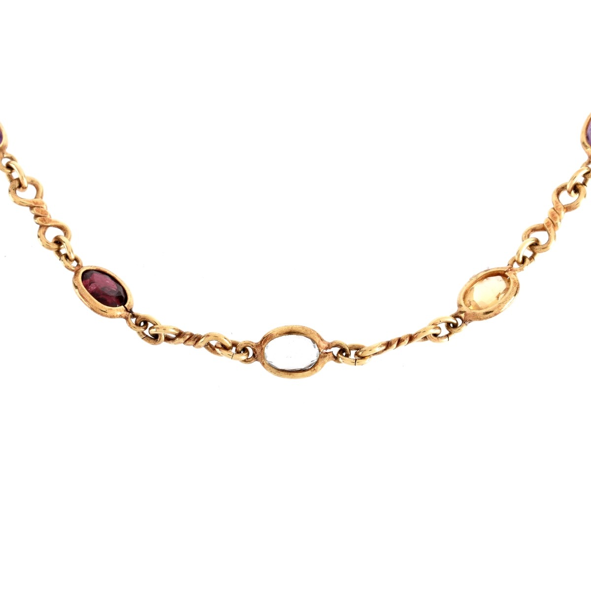 Oritalia Gemstone and 14K Necklace