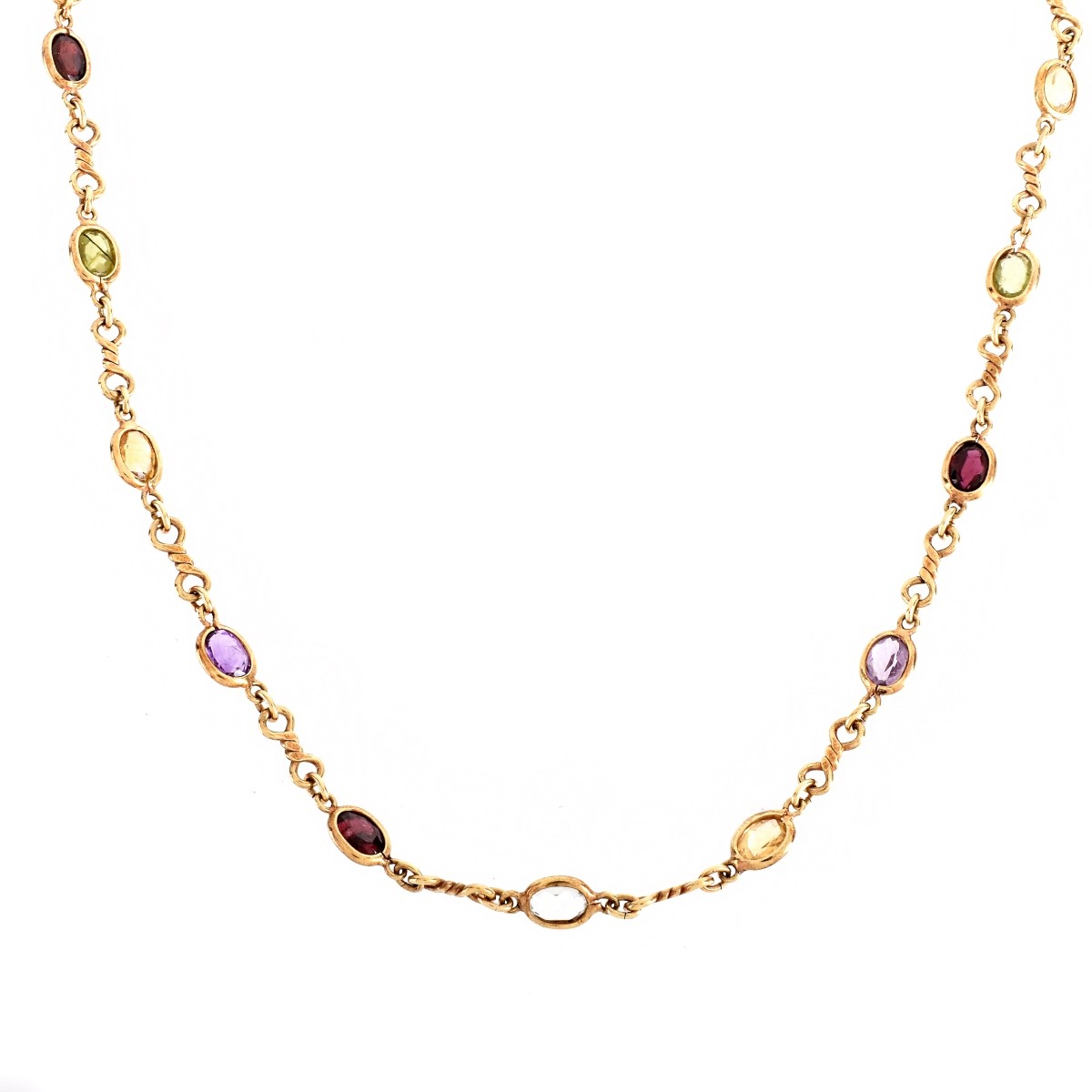 Oritalia Gemstone and 14K Necklace