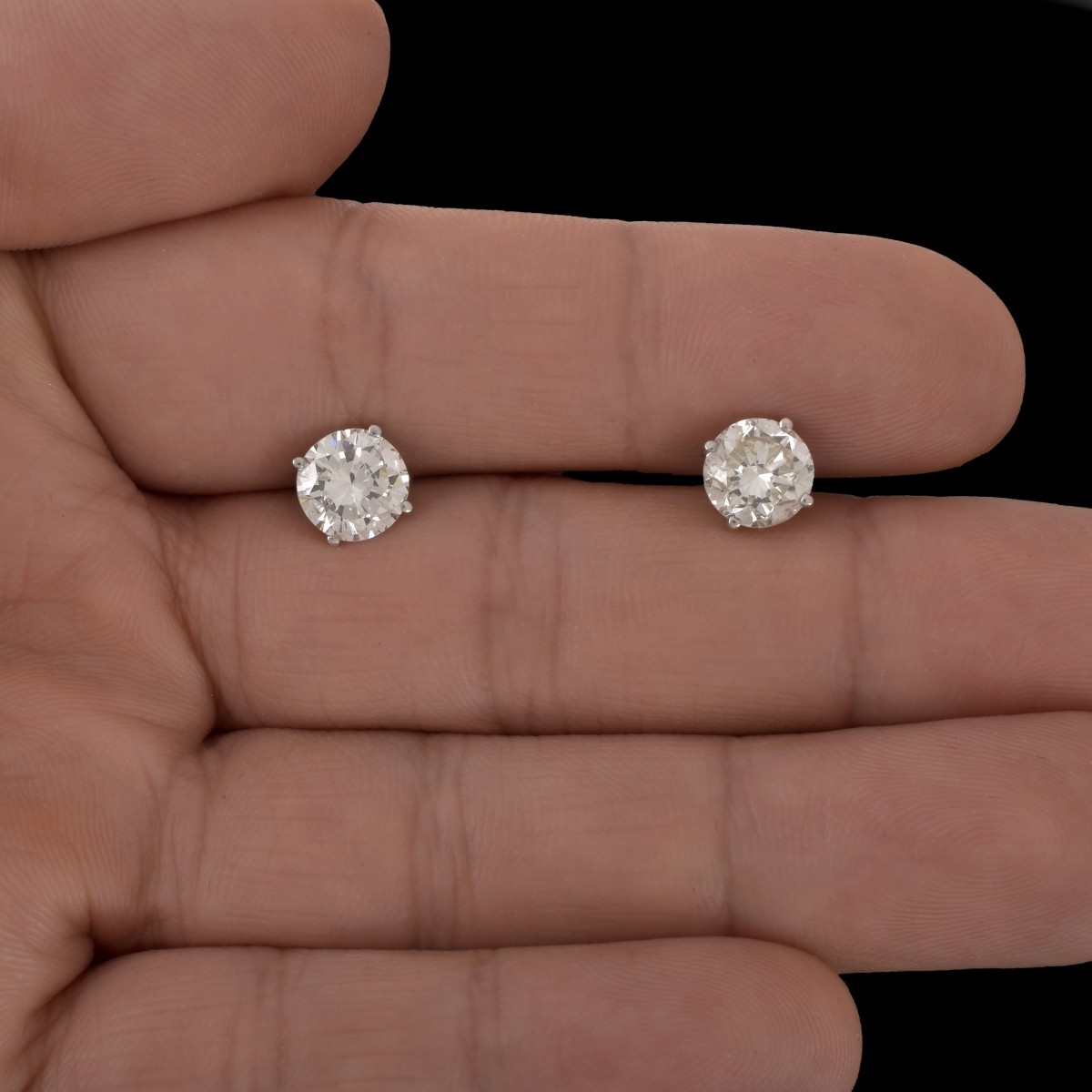 3.50ct TW Diamond and 14K Ear Studs