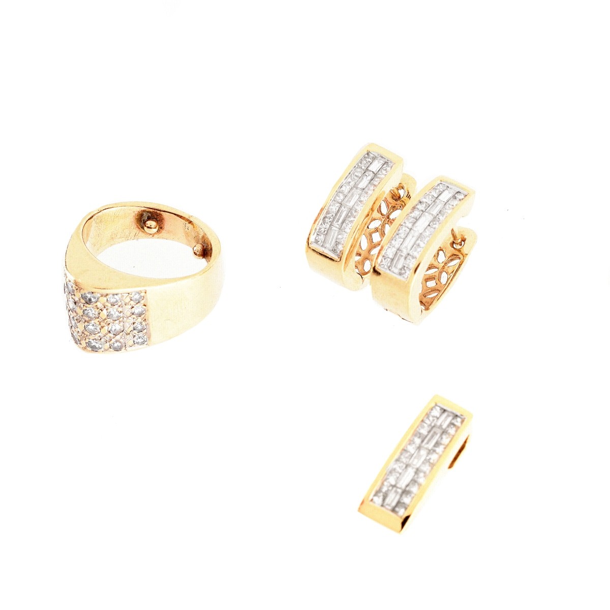 14K Gold And Diamond Suite