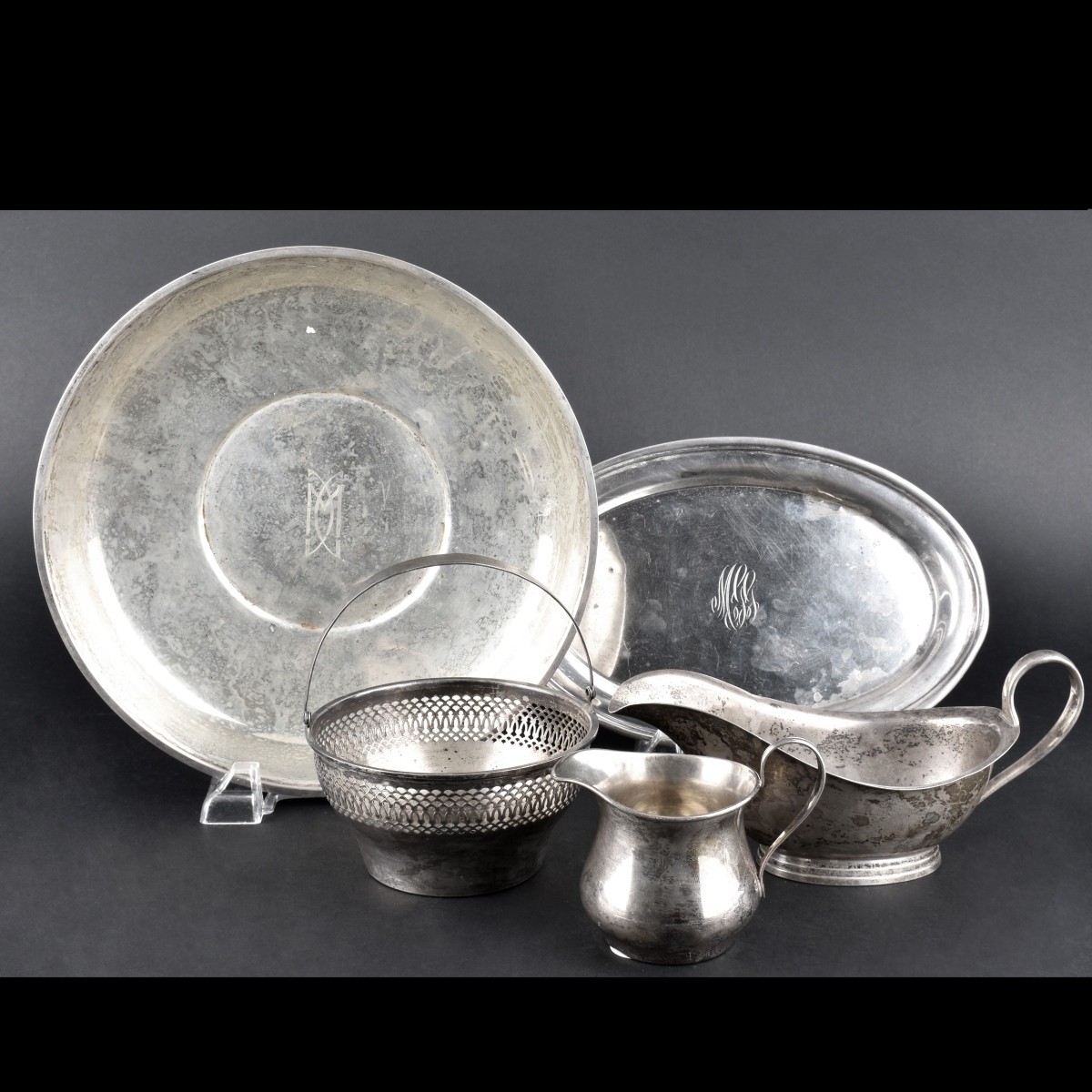 Five Sterling Silver Tableware