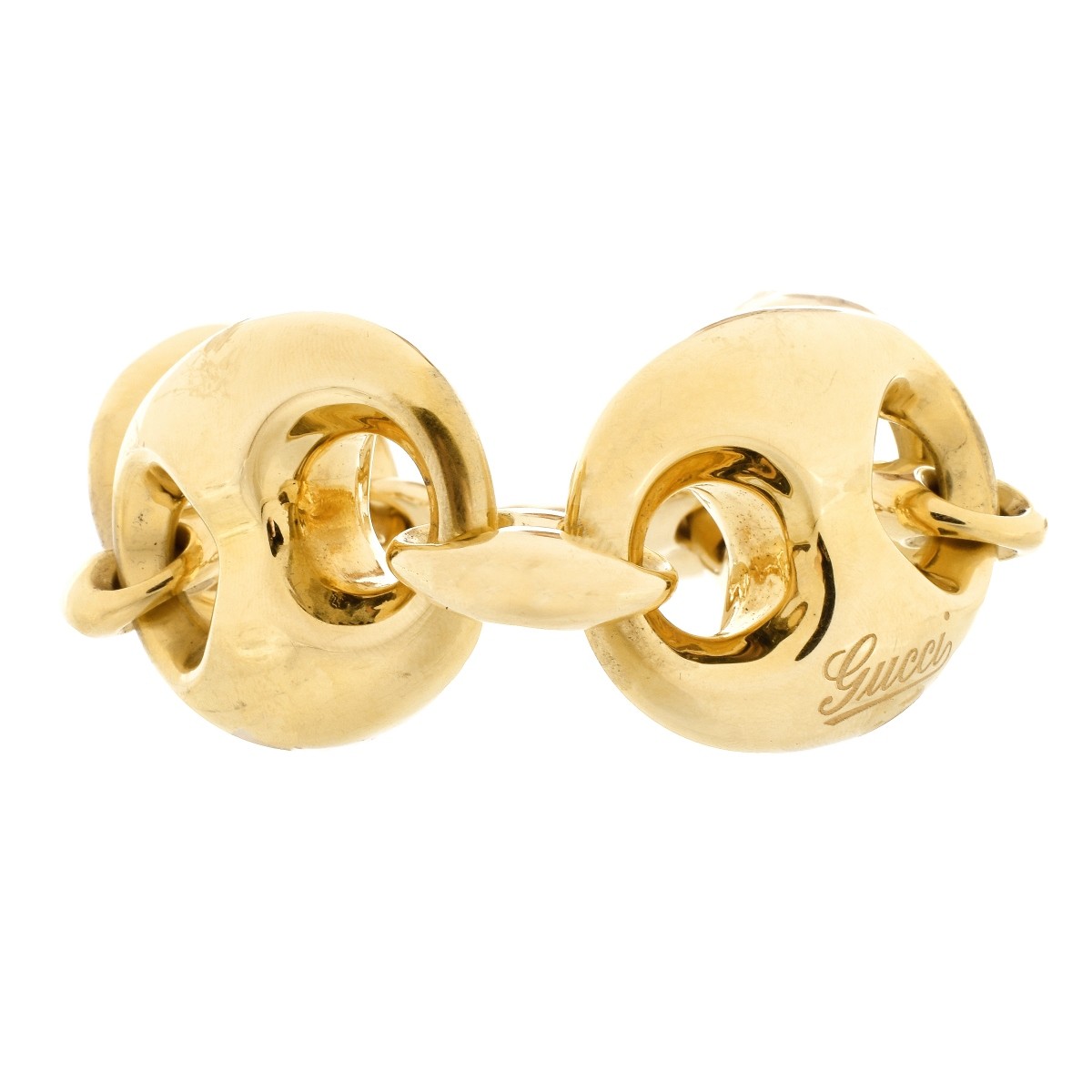 Vintage Gucci Jumbo Puff Link 18K Bracelet