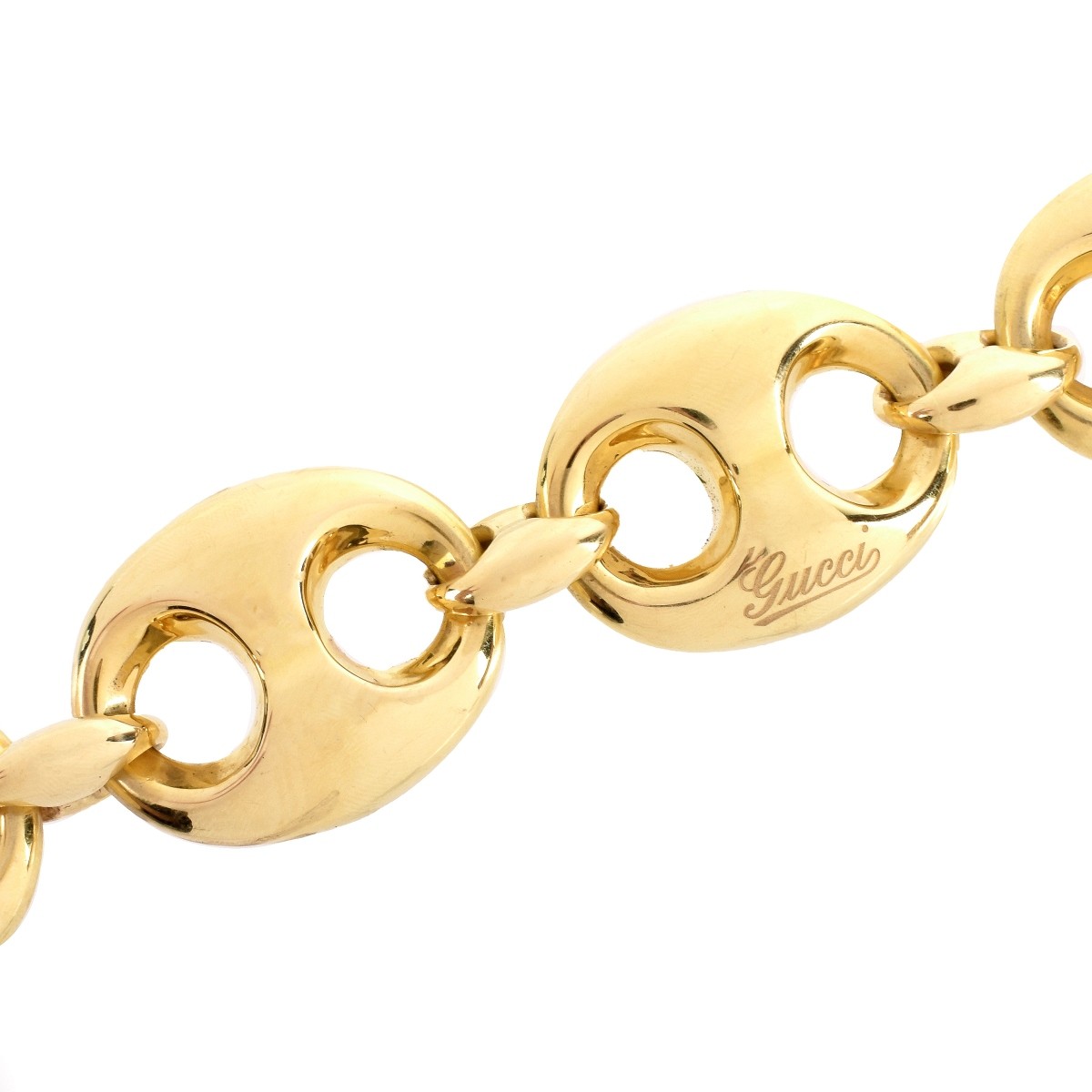 Vintage Gucci Jumbo Puff Link 18K Bracelet