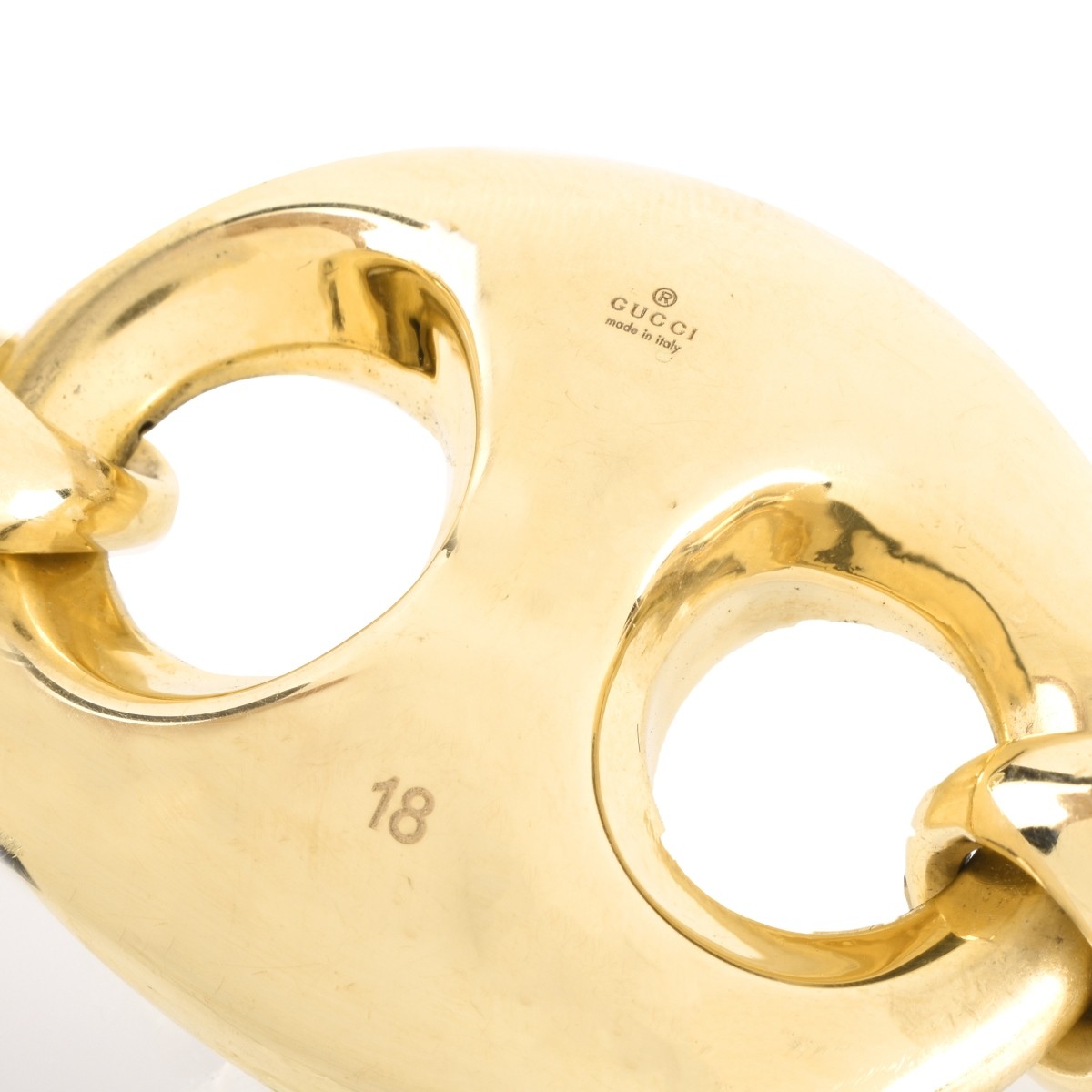 Vintage Gucci Jumbo Puff Link 18K Bracelet