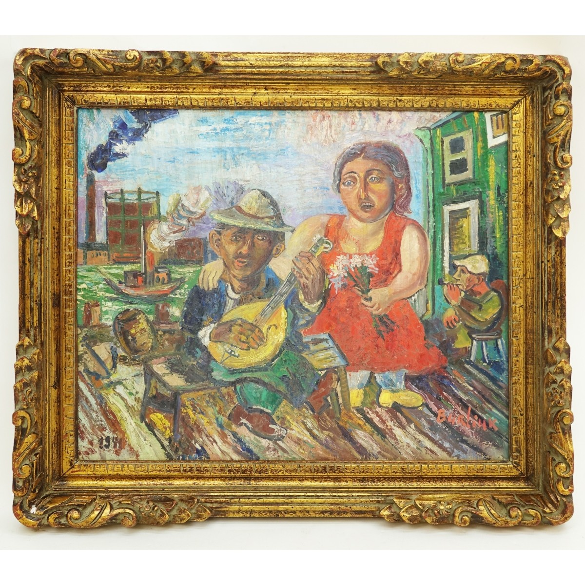 After: David Burliuk (1882 - 1967) Oil on Canvas