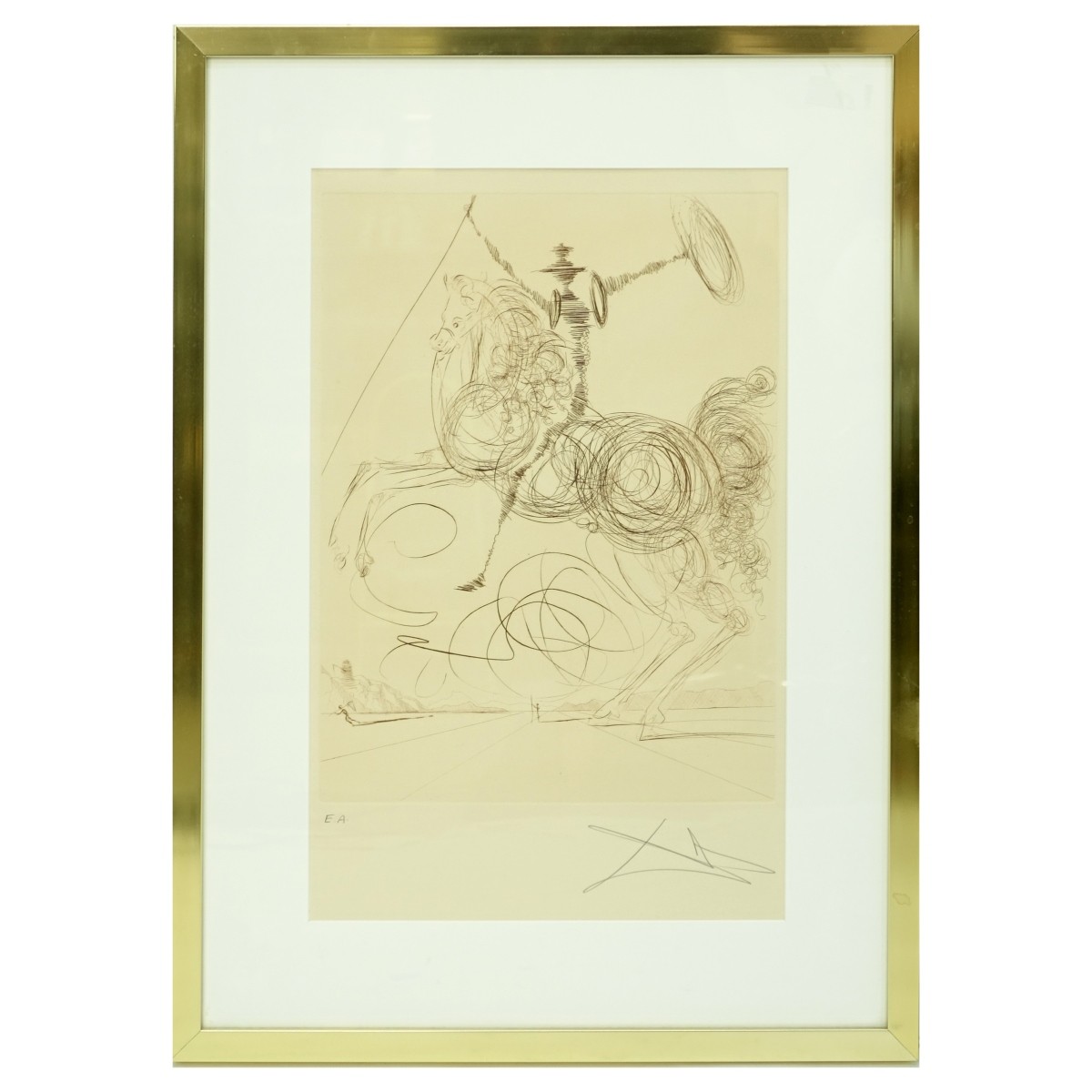 Salvador Dali Etching "Don Quixote" signed