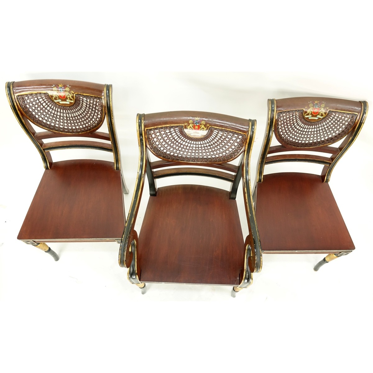 Three Cane Back Chairs