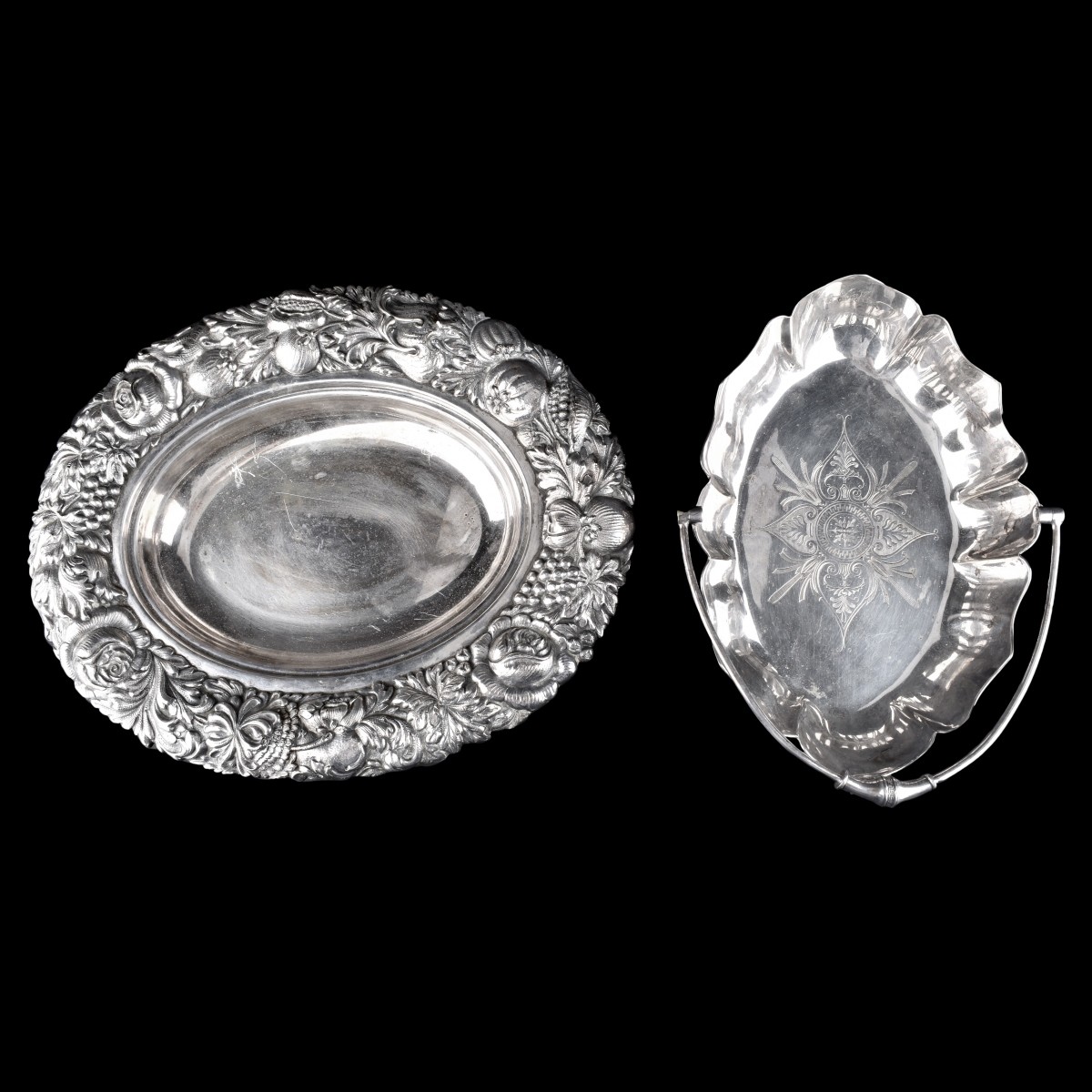 Two (2) Silver Plate Table Top Items