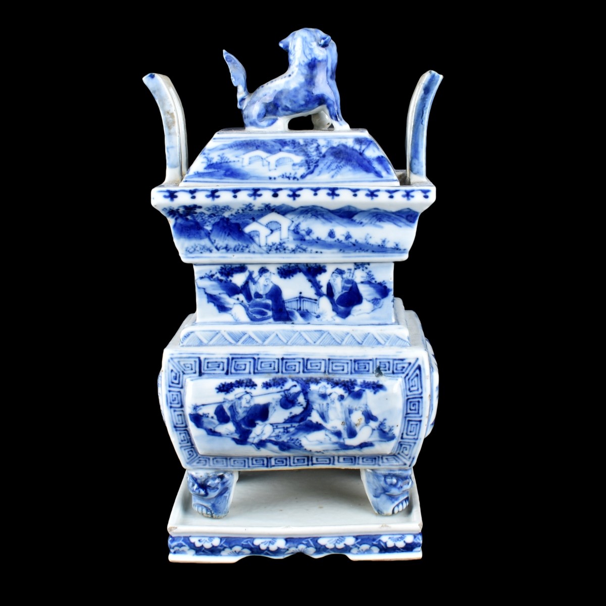 Chinese Blue and White Porcelain Incense Burner