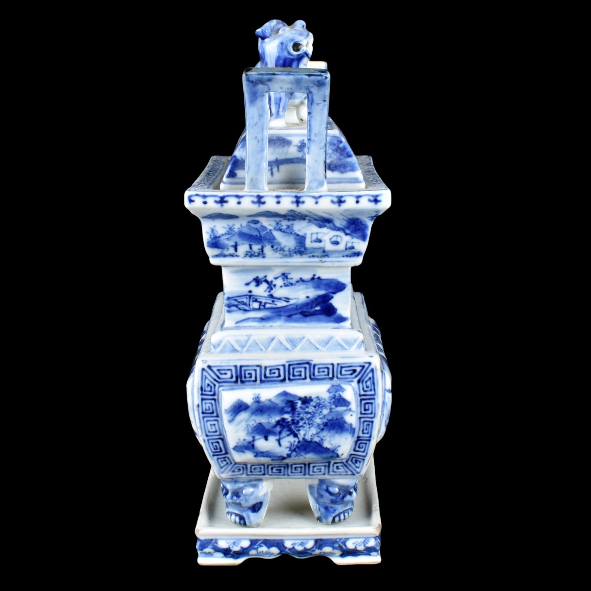 Chinese Blue and White Porcelain Incense Burner