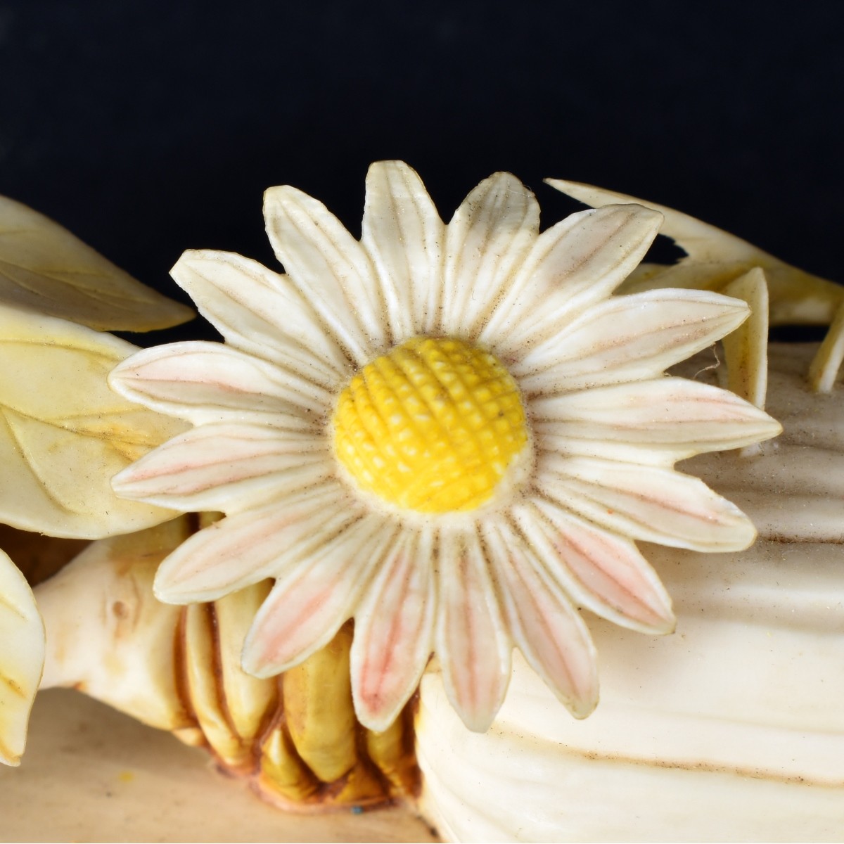 Chinese Polychrome Ivory Cabbage Group