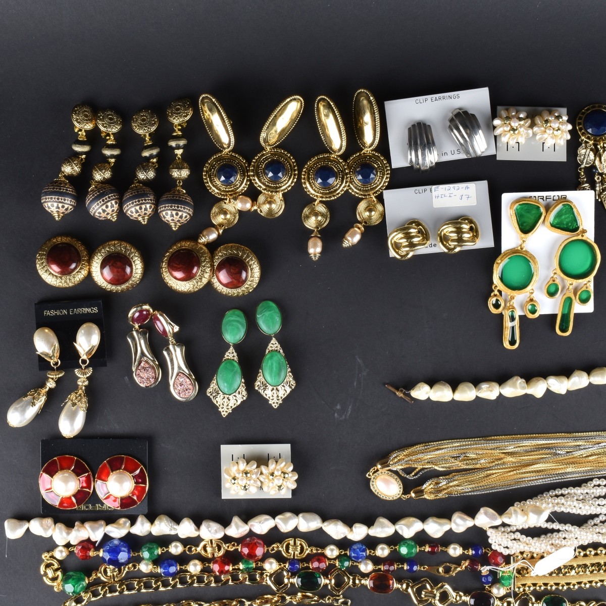 Large Assortment of Retro Costume Jewelry