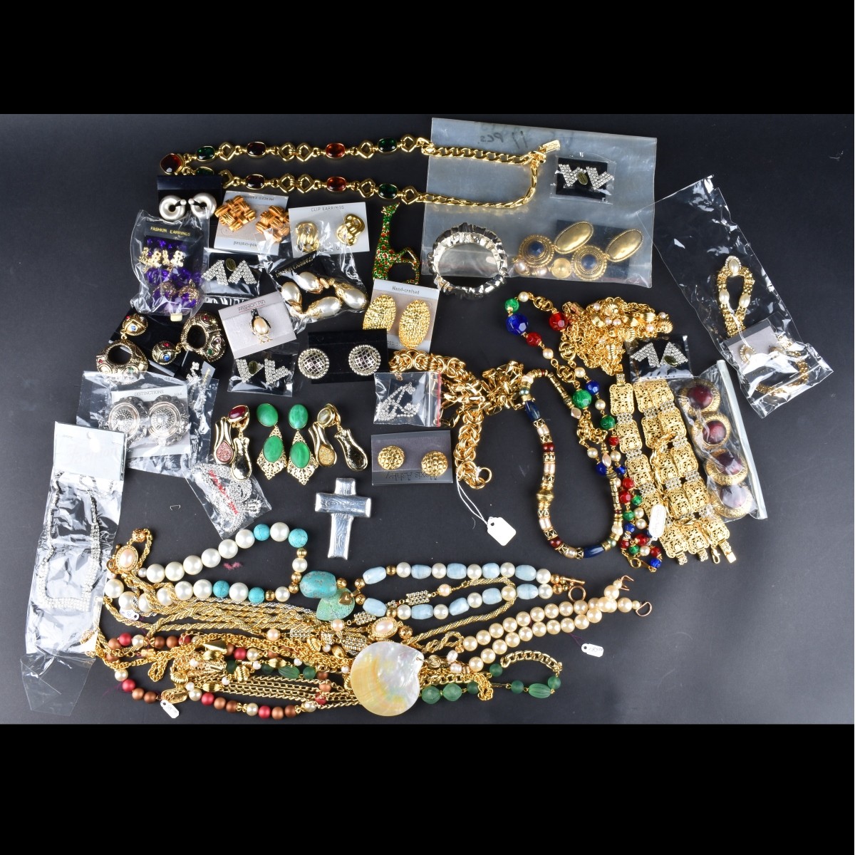 Large Assortment of Retro Costume Jewelry