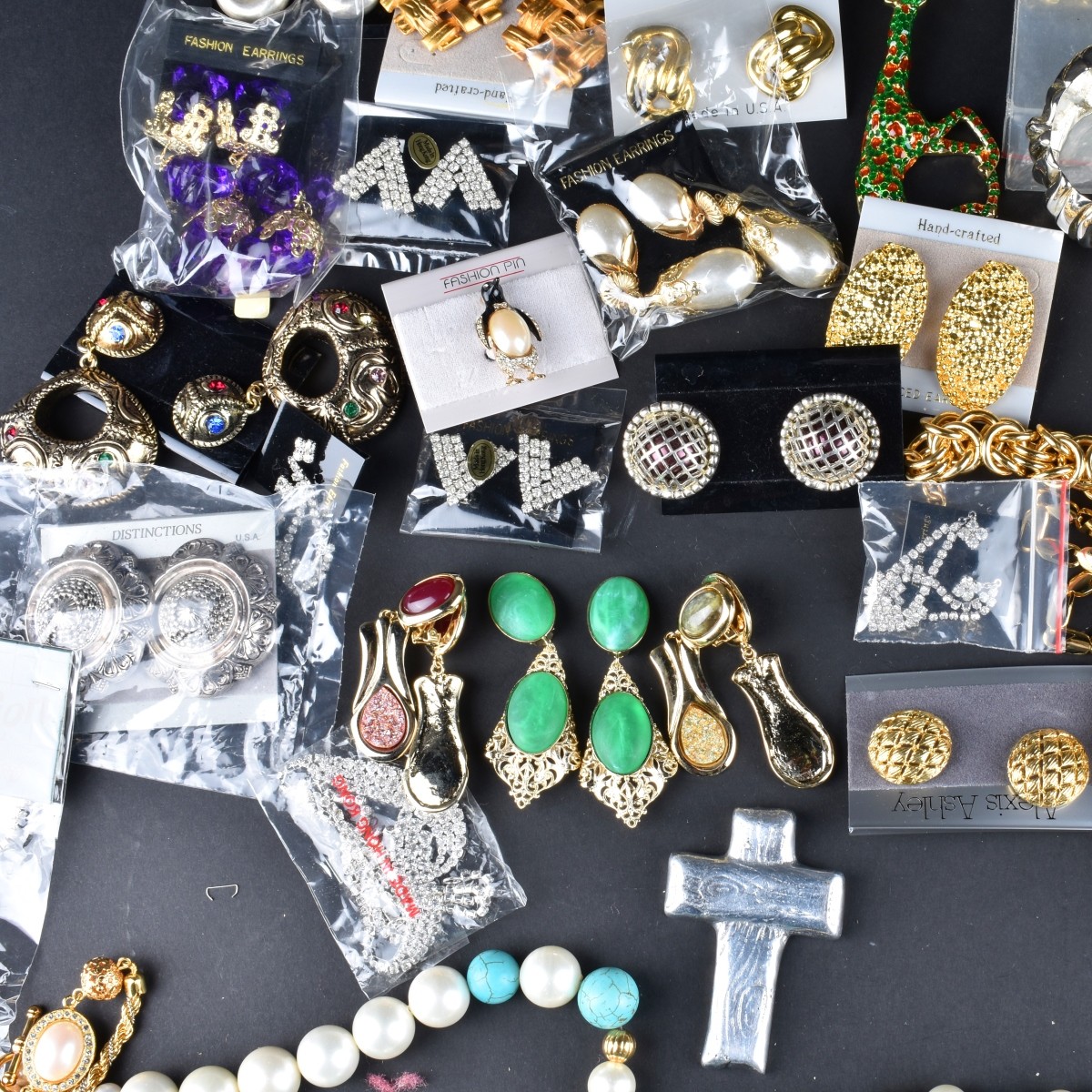 Large Assortment of Retro Costume Jewelry