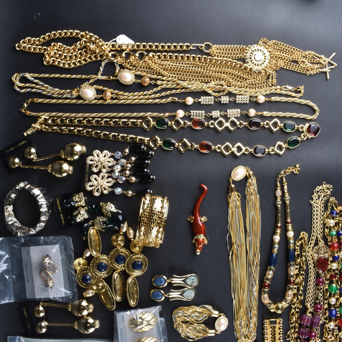 Large Assortment of Retro Costume Jewelry