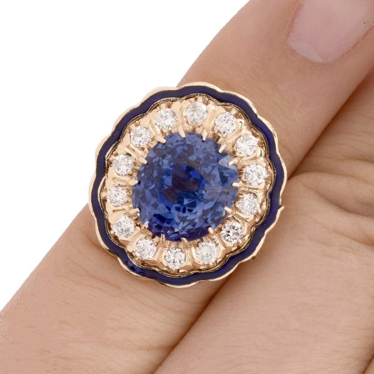 GIA 9.97ct Sri Lanka Sapphire Ring