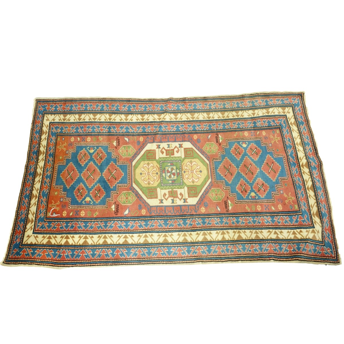 Semi Antique Tribal Hand Woven Wool Rug