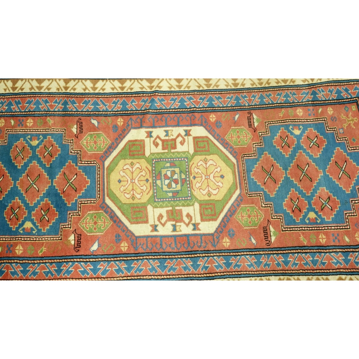 Semi Antique Tribal Hand Woven Wool Rug