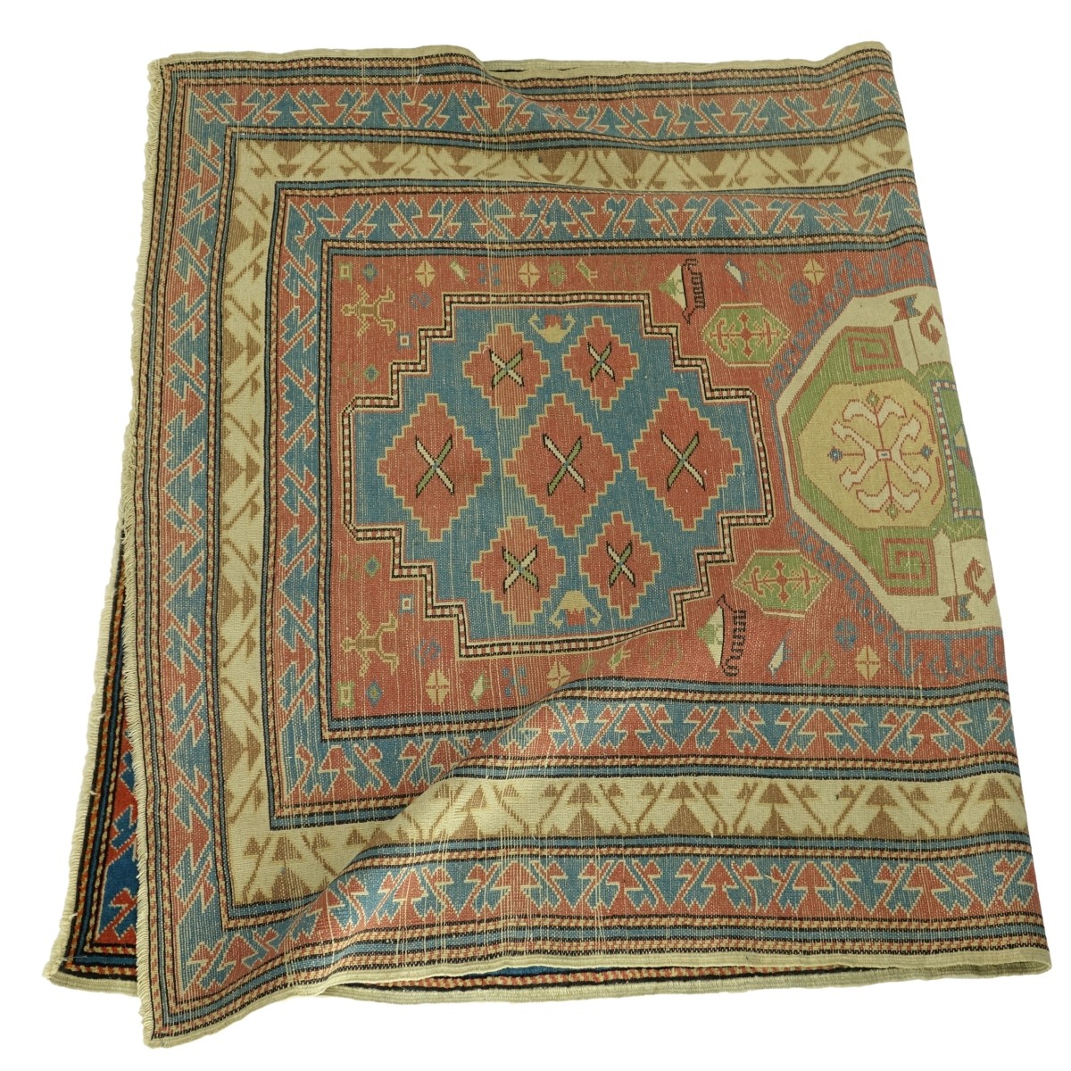 Semi Antique Tribal Hand Woven Wool Rug