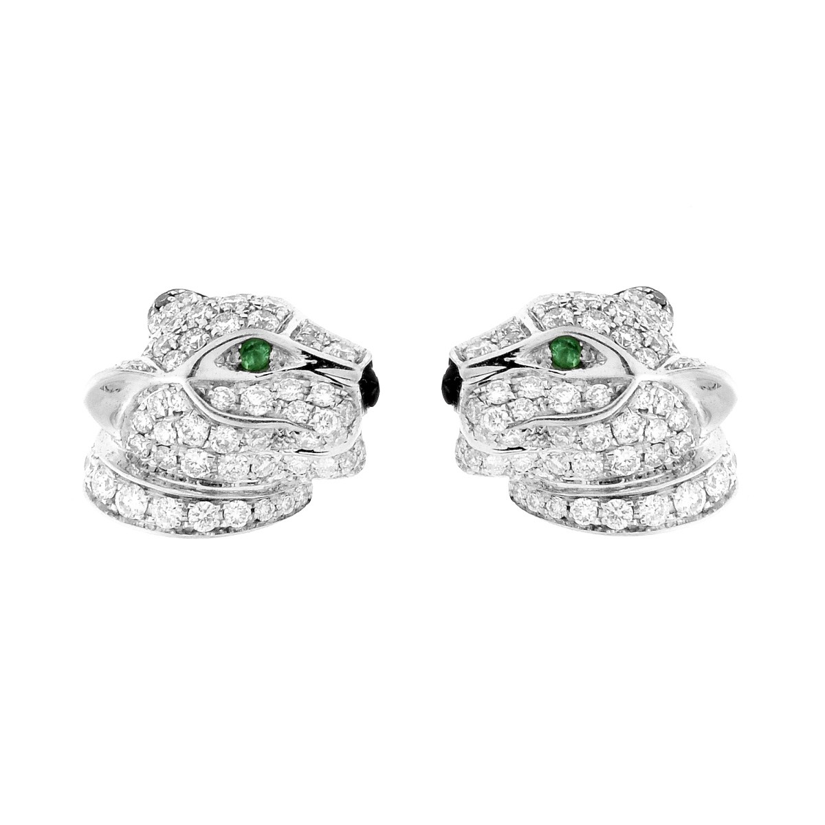 Cartier Diamond Panthere Ear Studs