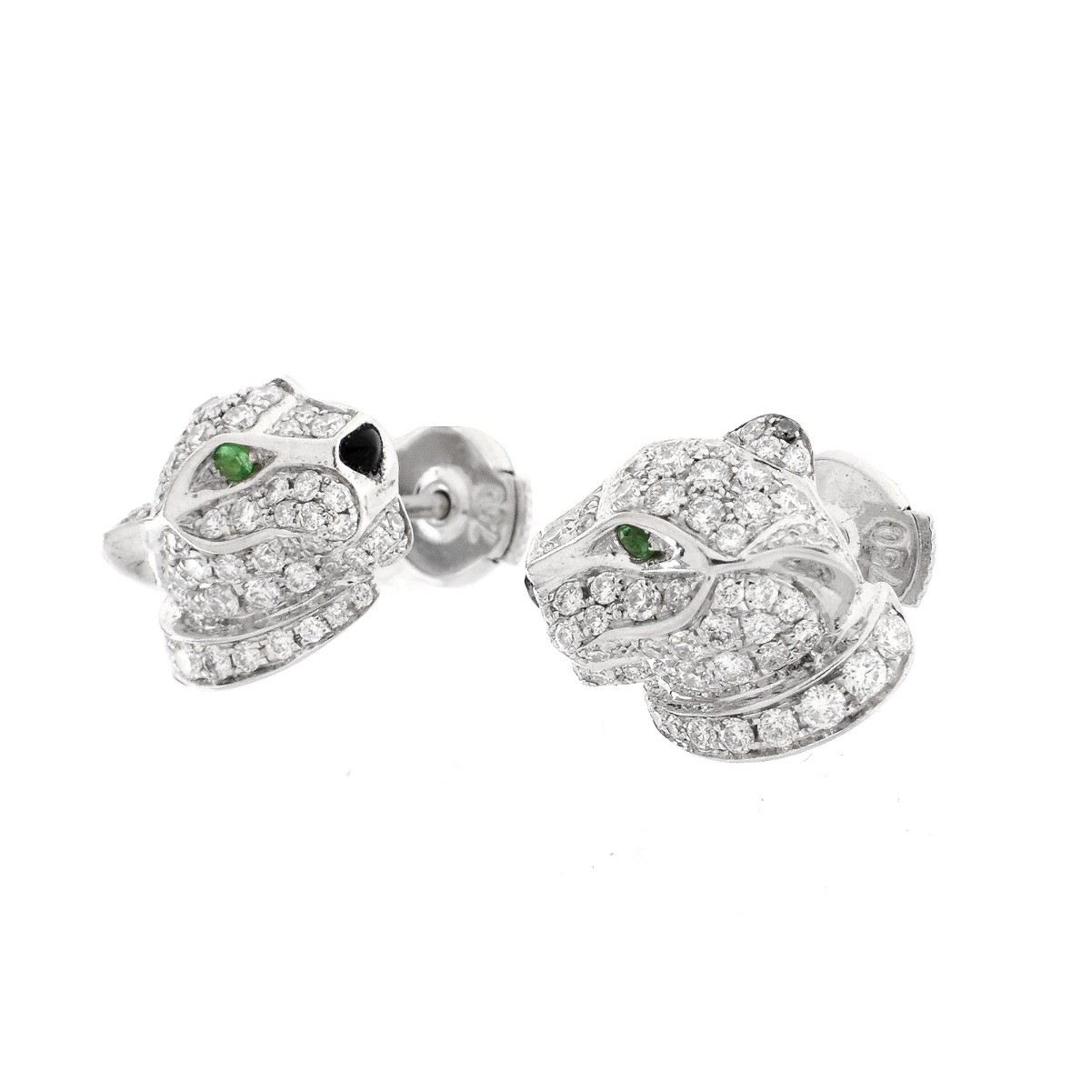 Cartier Diamond Panthere Ear Studs