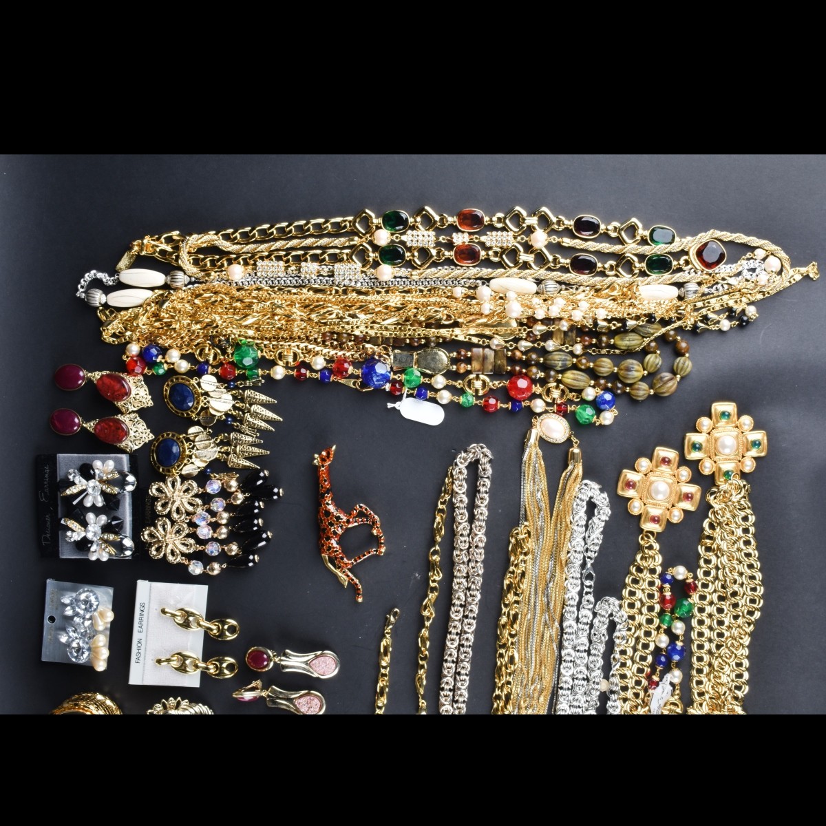 Large Assortment of Retro Costume Jewelry