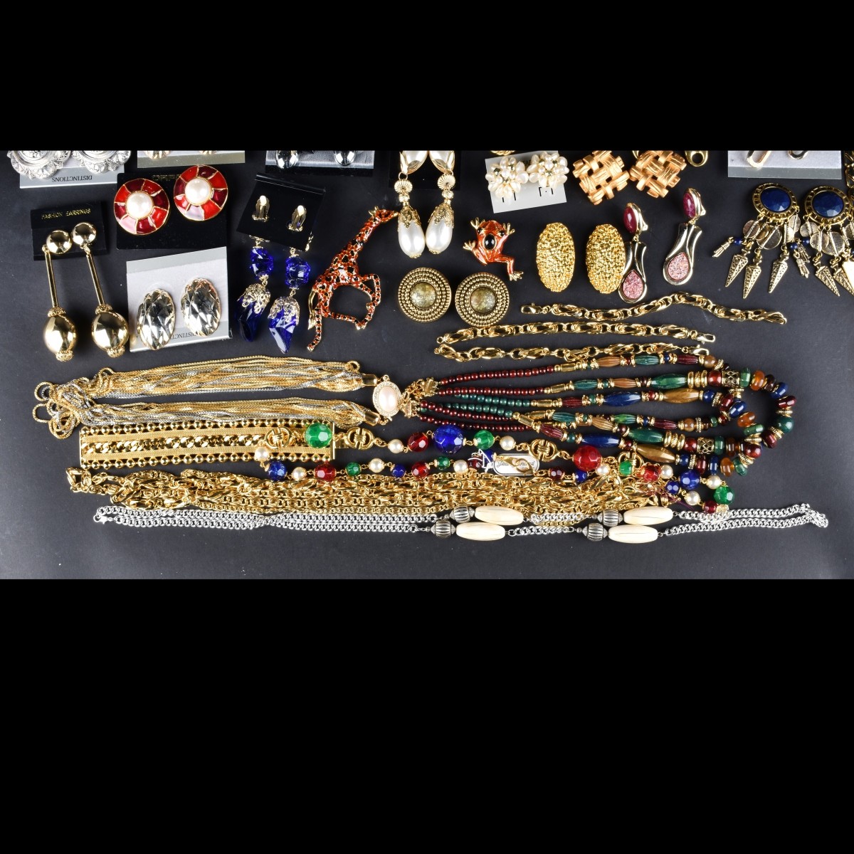 Large Assortment of Retro Costume Jewelry