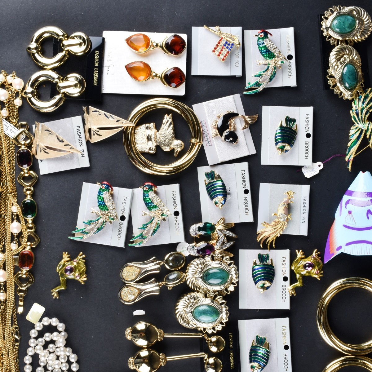 Large Collection of Retro Costume Jewelry