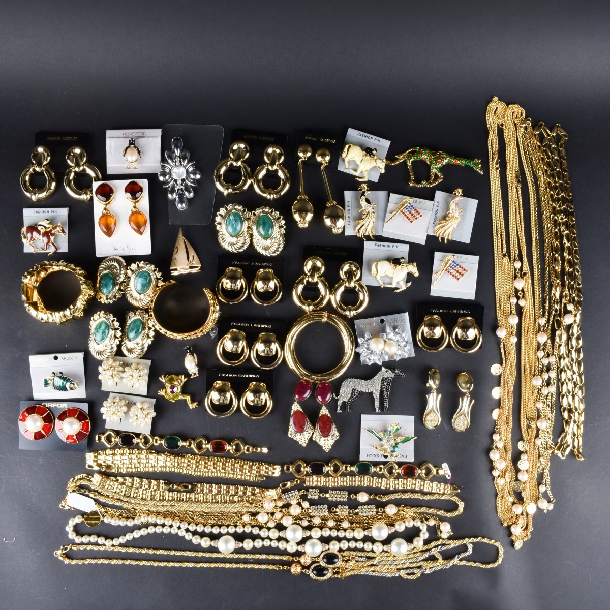 Large Collection of Retro Costume Jewelry