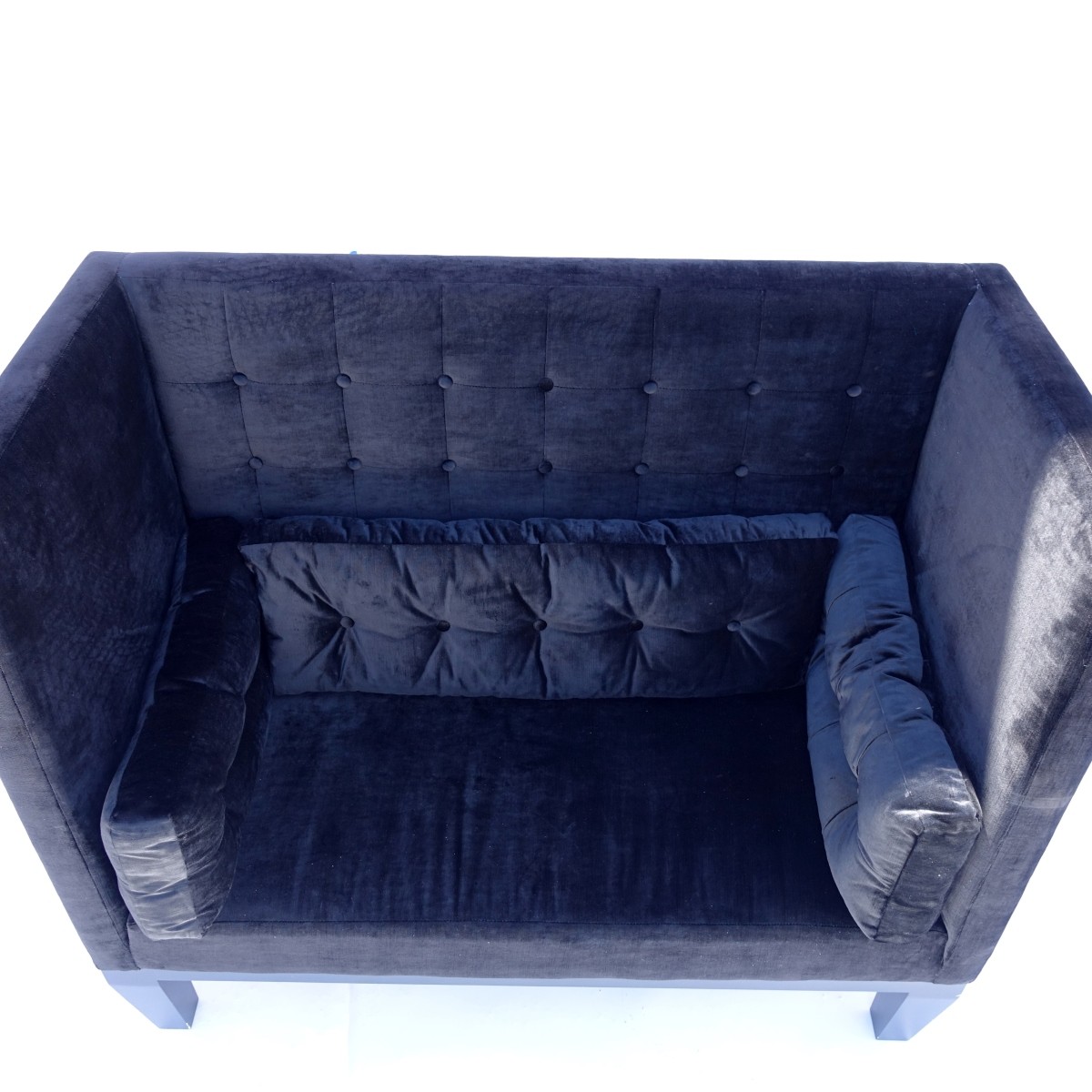 Mid Century Modern Velvet Love Seat