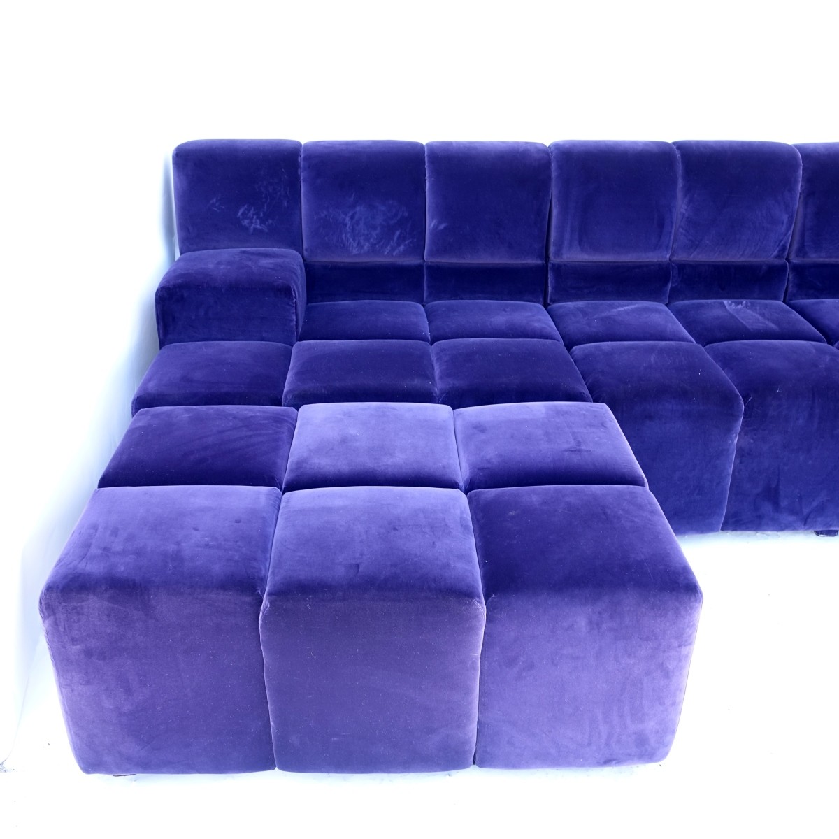 6 pc Modern Velvet Sectional Sofa