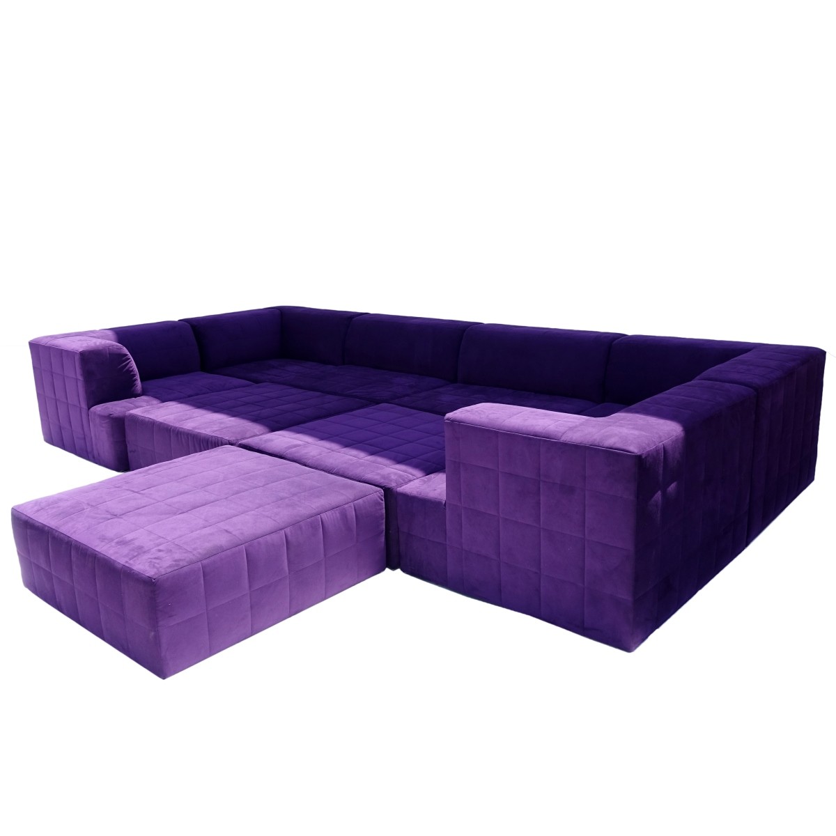 9 pc Modern Velvet Sectional Sofa