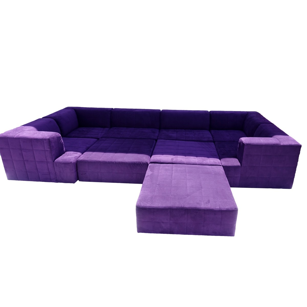 9 pc Modern Velvet Sectional Sofa