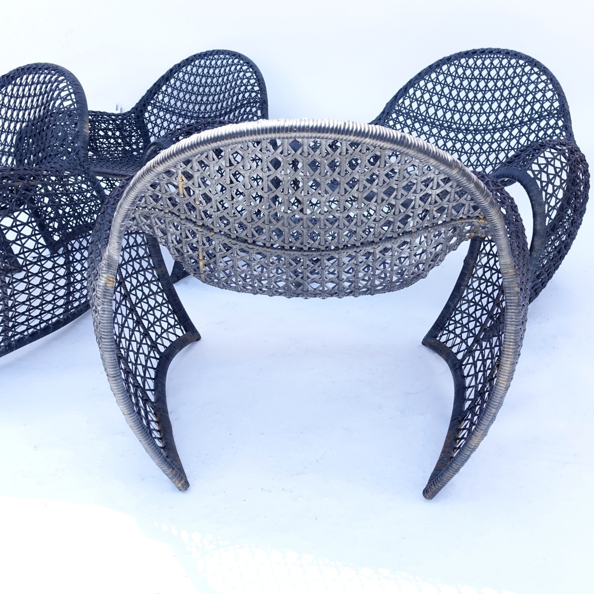 4 Modern Wicker Chairs