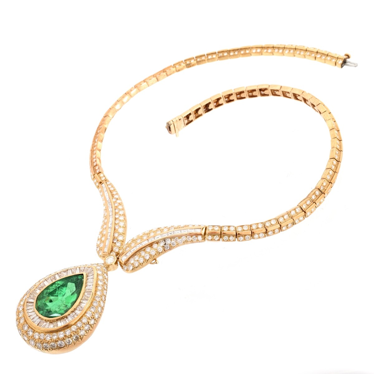 Important Emerald, Diamond and 18K Necklace