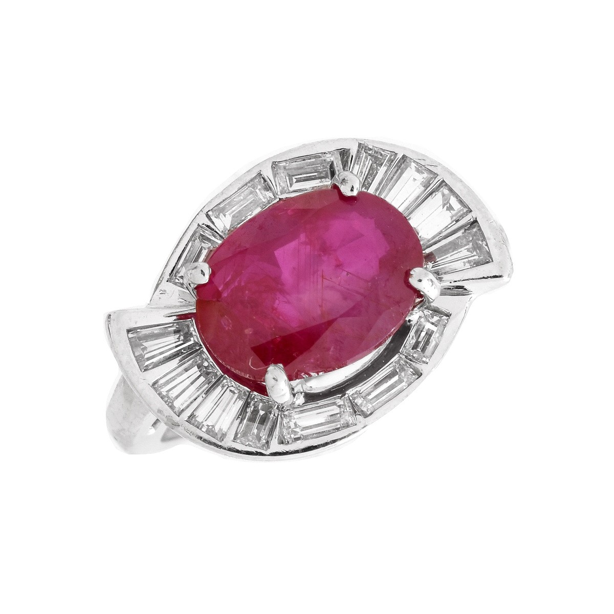 AGL 2.98ct Burma Ruby Ring