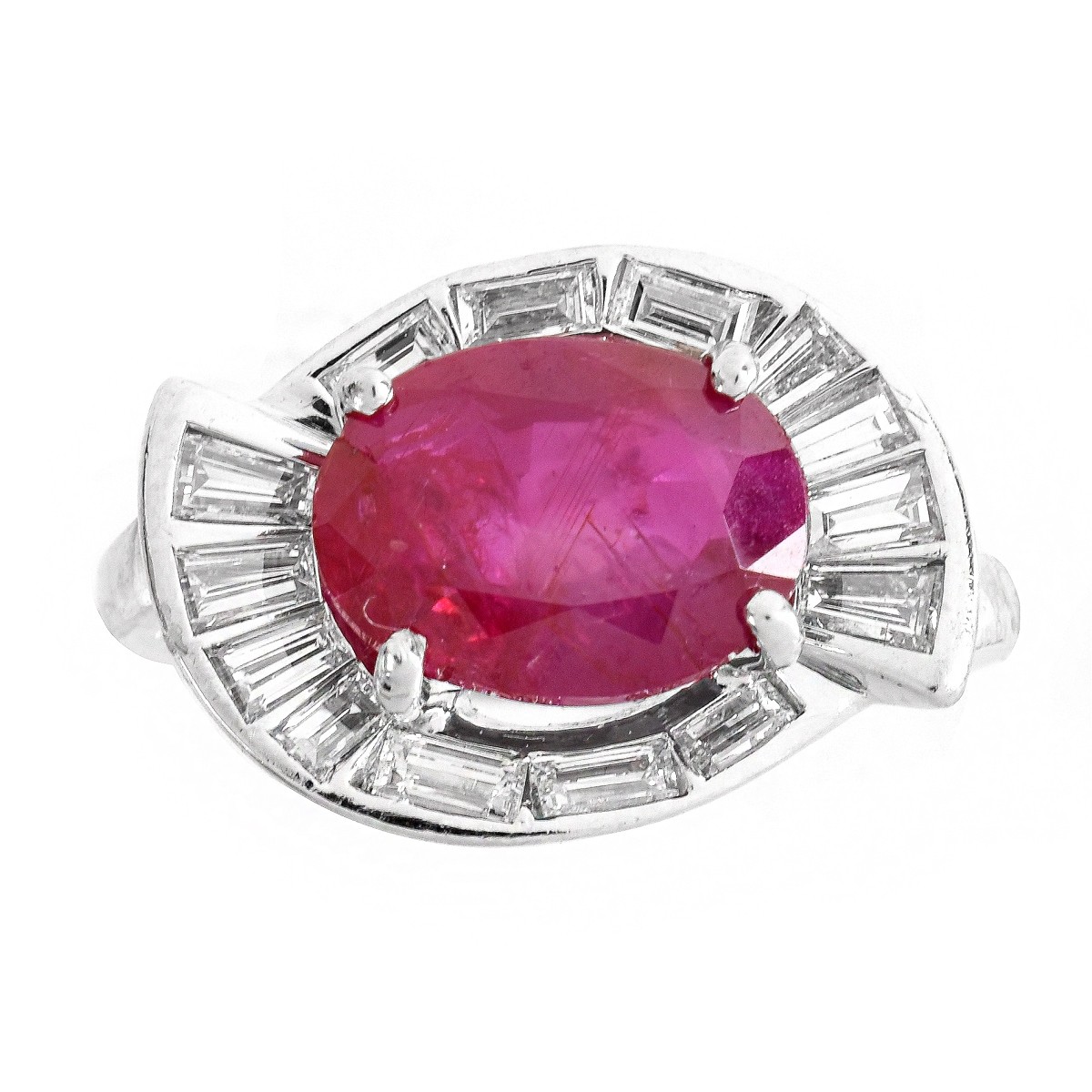 AGL 2.98ct Burma Ruby Ring