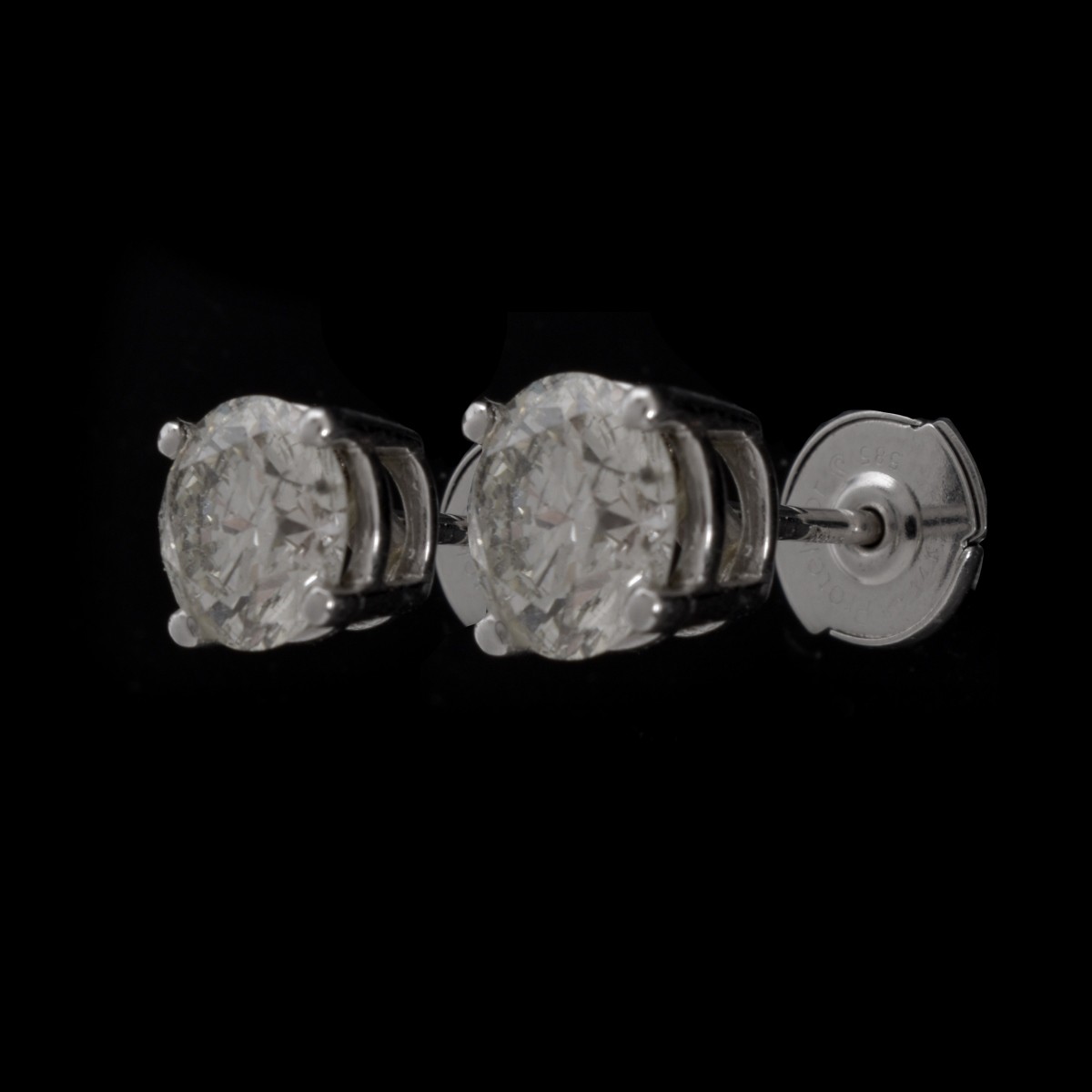 2.25ct TW Diamond, 14K Ear Studs