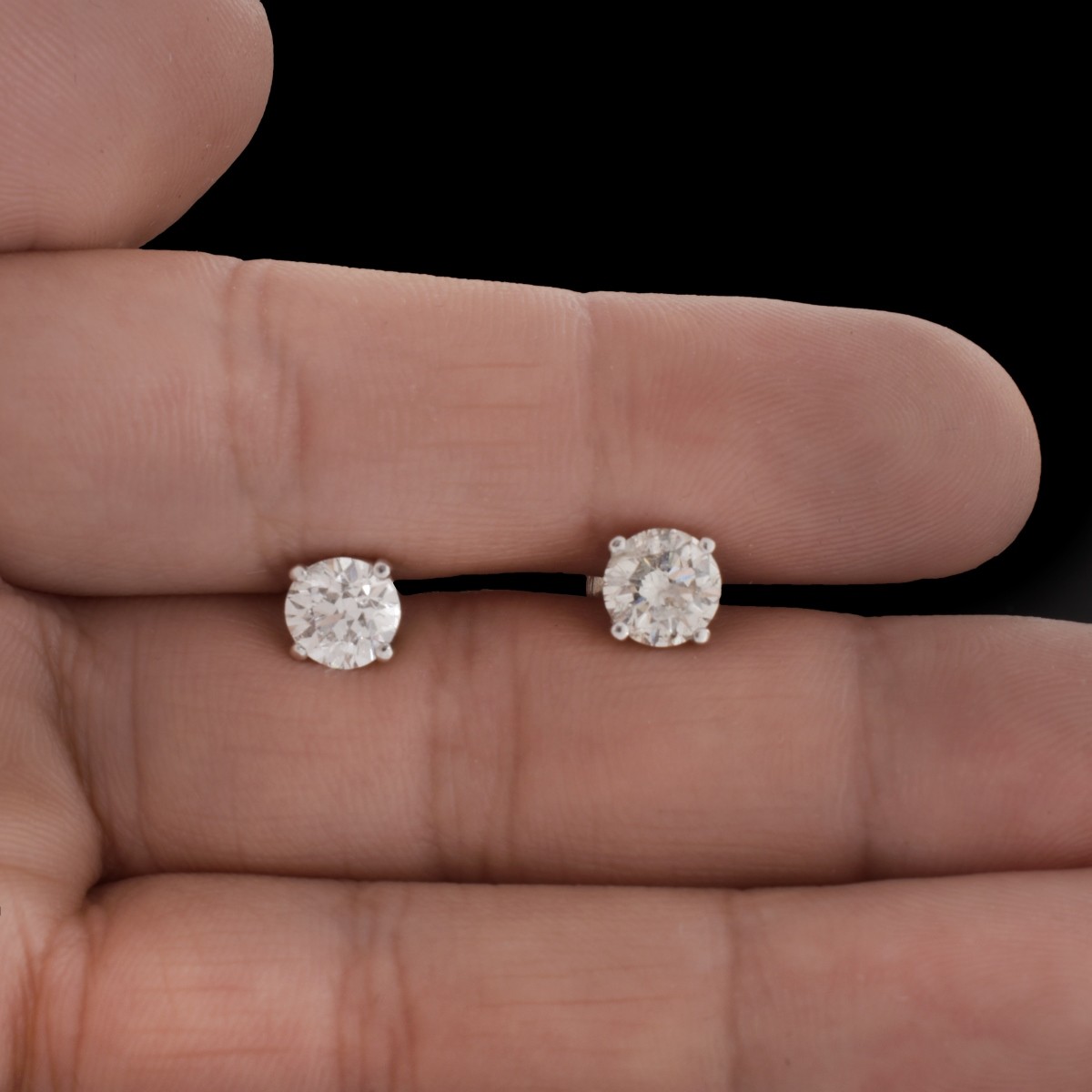 2.25ct TW Diamond, 14K Ear Studs