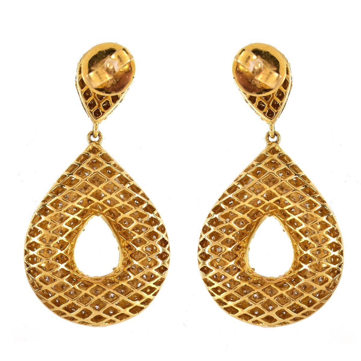 Diamond and 14K Gold Earrings