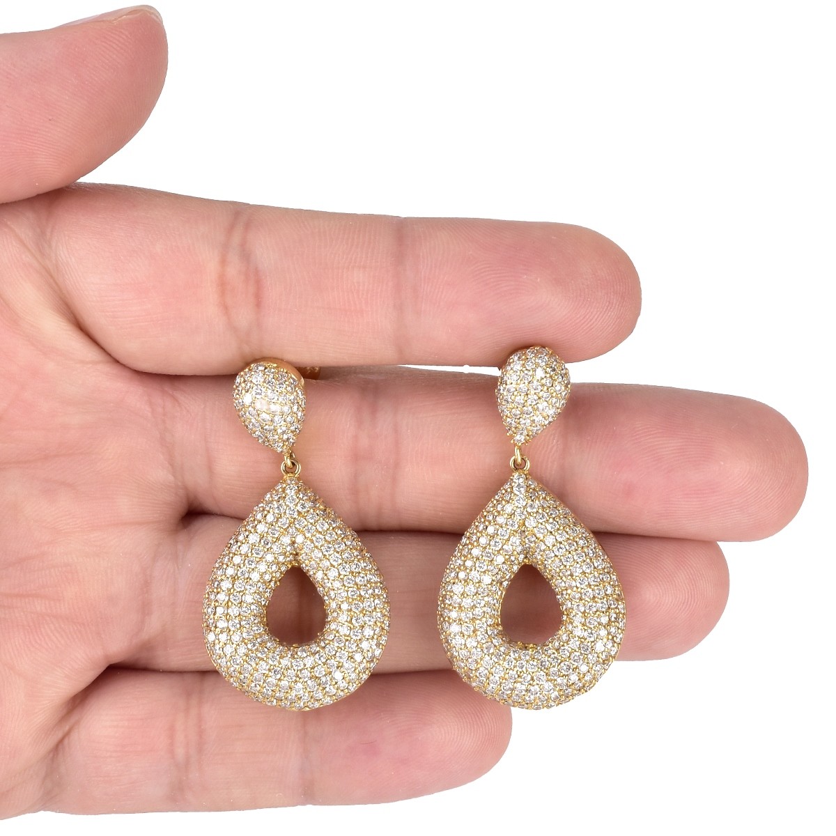 Diamond and 14K Gold Earrings