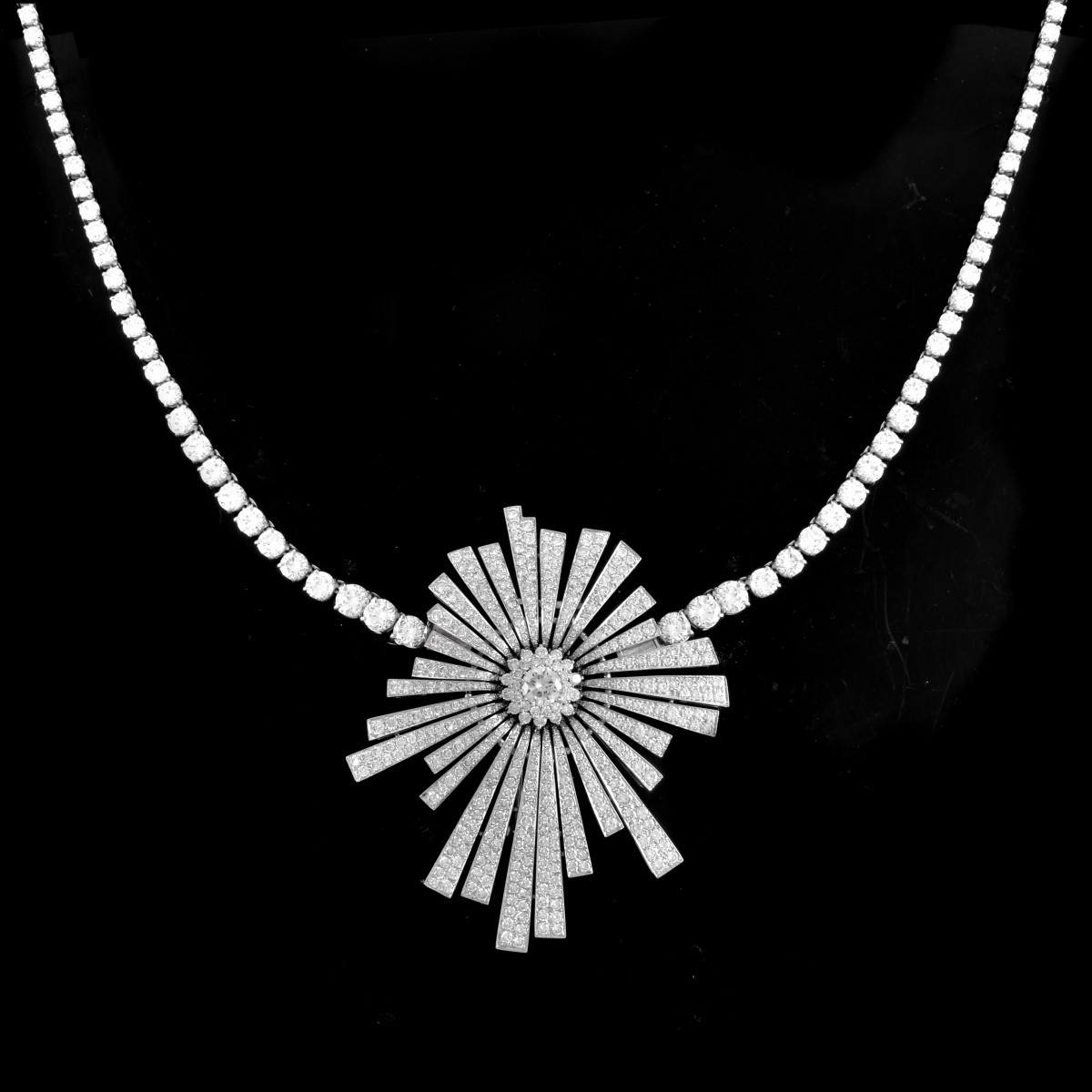 AGI 42.41ct TW Diamond and 18K Necklace/Brooch