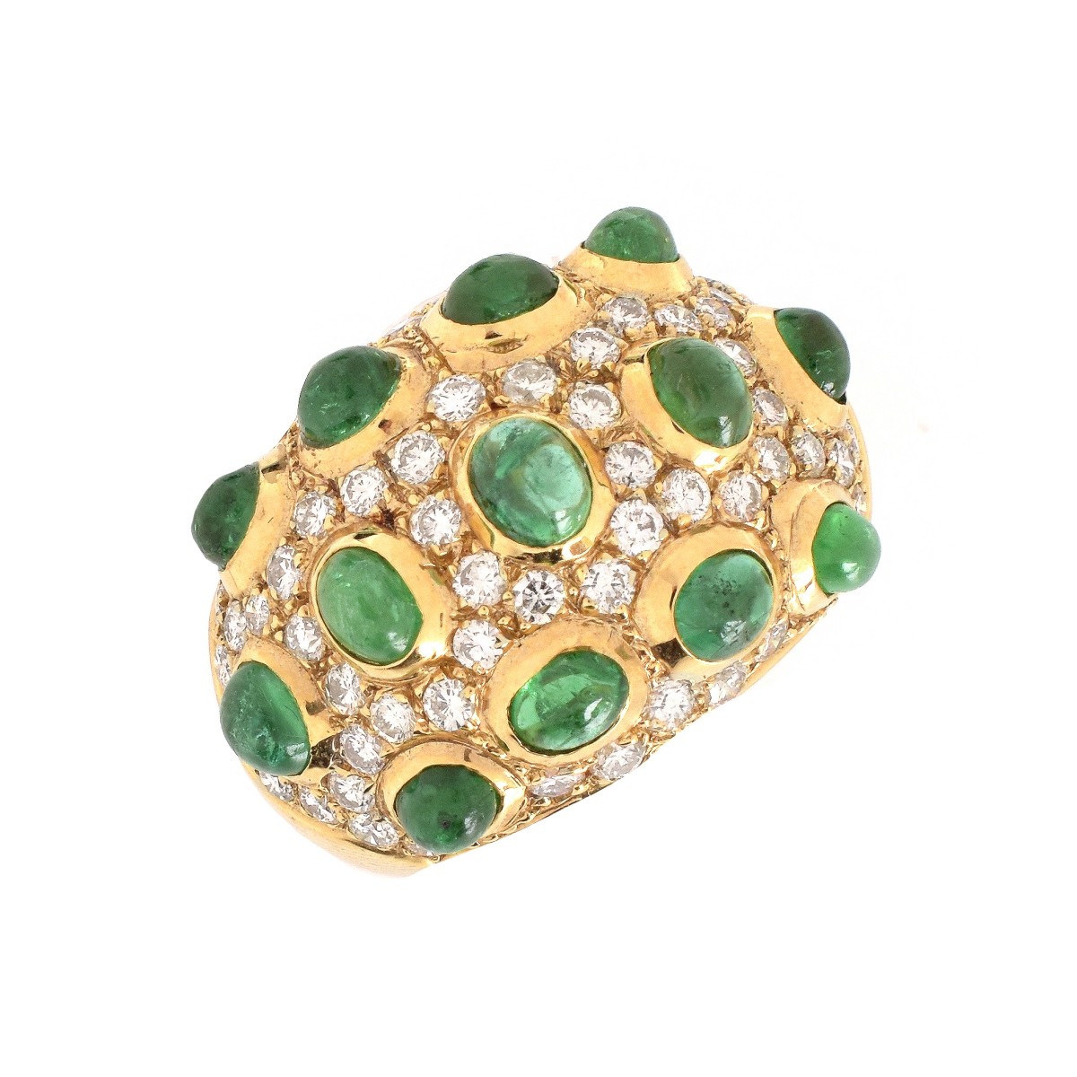 Vintage Emerald and Diamond Ring