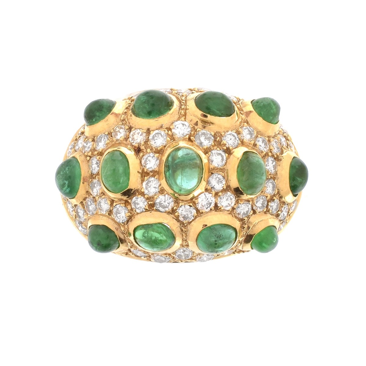 Vintage Emerald and Diamond Ring