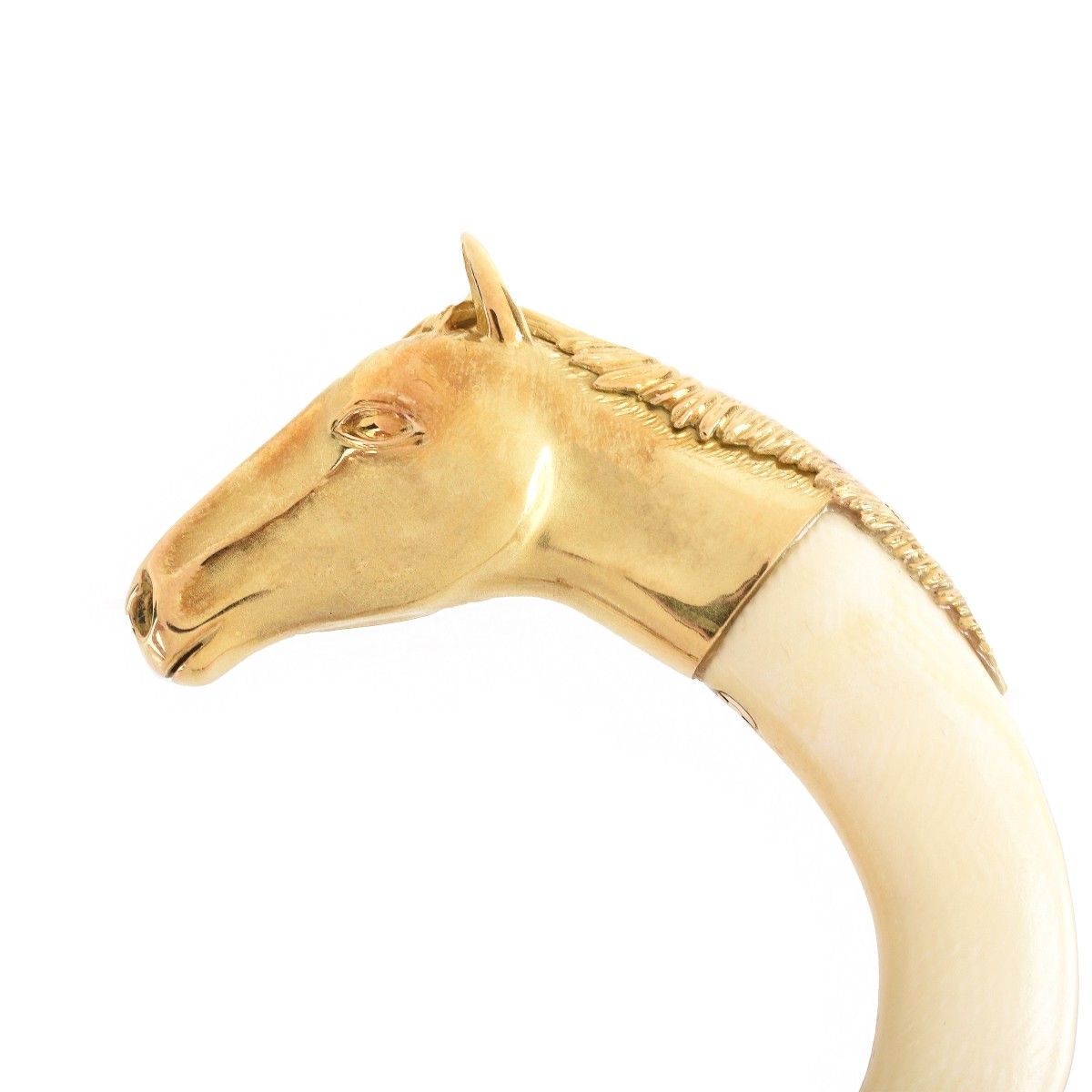 Vintage Guy Freres 18K Horse Bangle