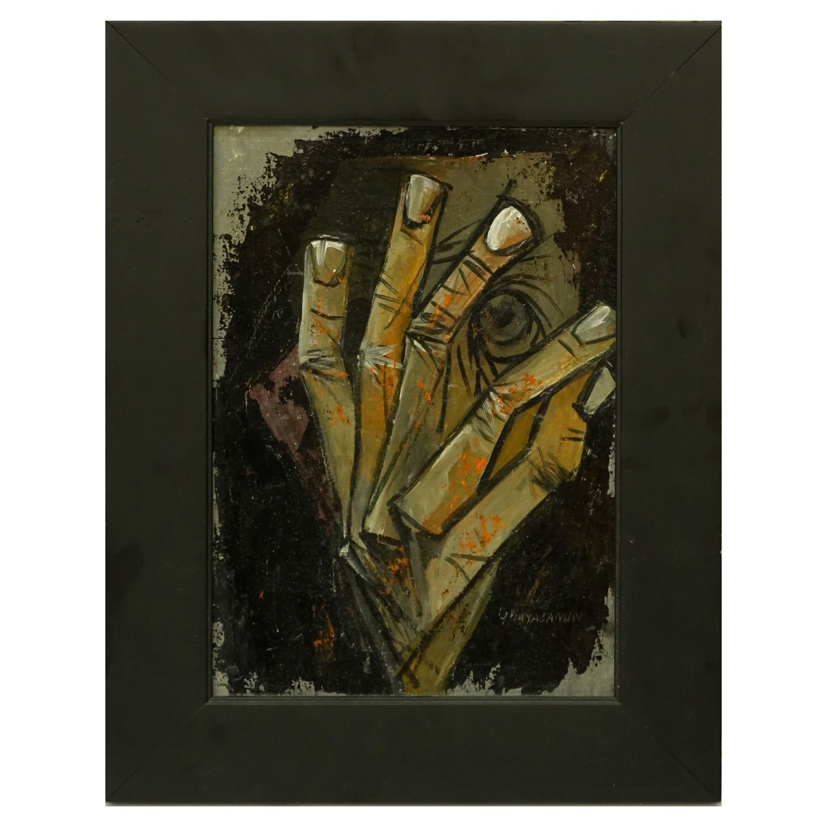 Oswaldo Guayasamin (1919 - 1999) Oil on Board