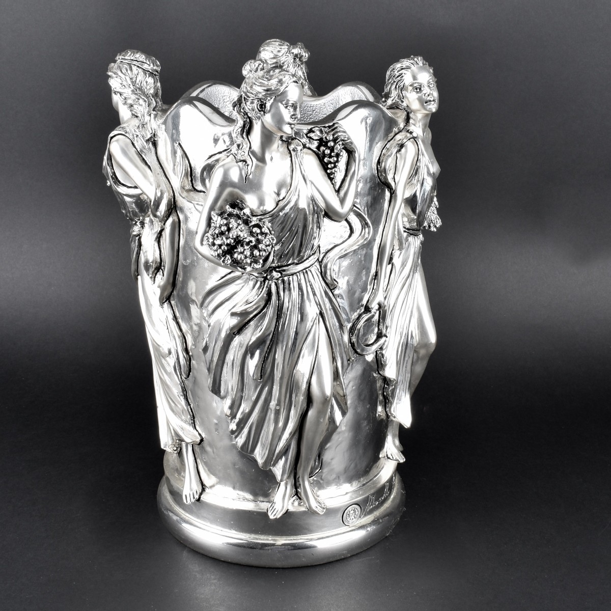 Figural Silver Plate Champagne Bucket