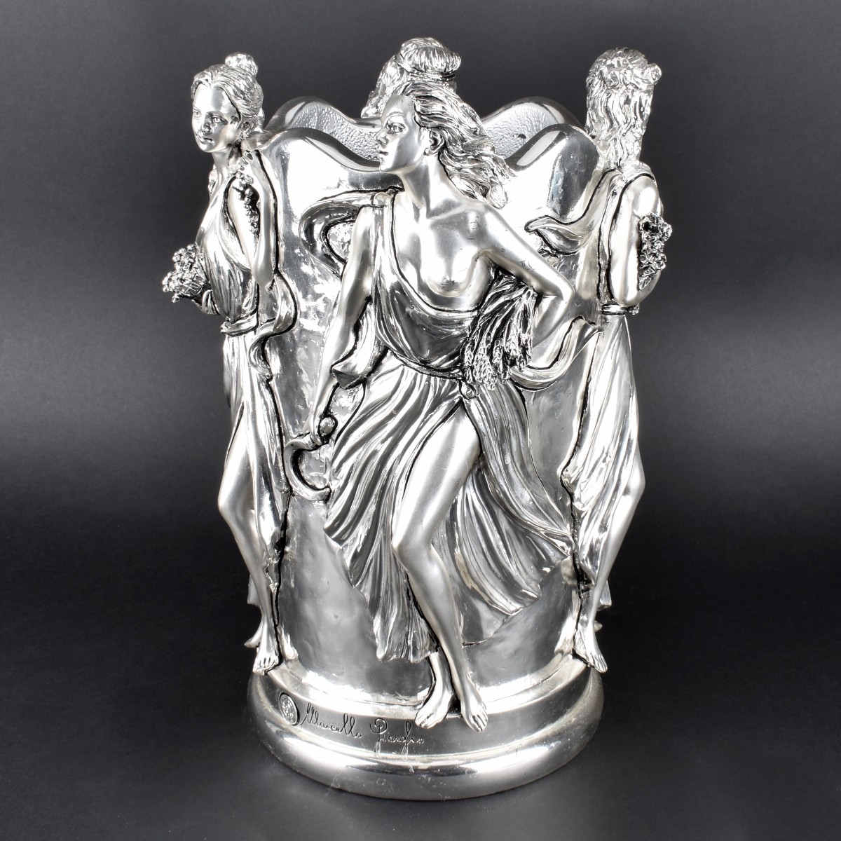 Figural Silver Plate Champagne Bucket